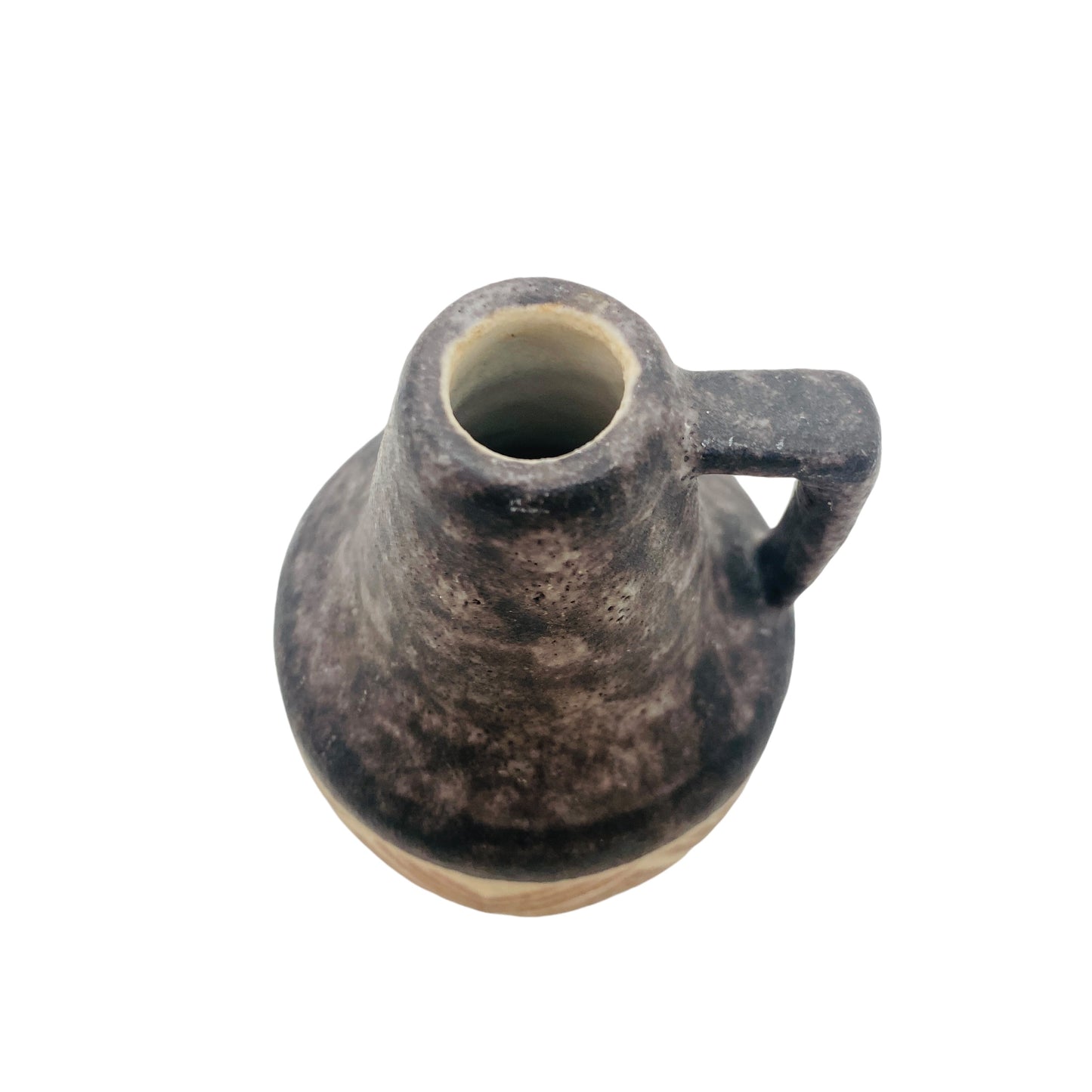 ES Keramik Vase Nr. 874/10 Fat Lava German Pottery grau 60er 70er Muster