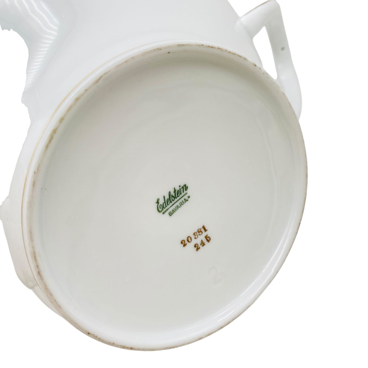 Edelstein Porzellan Suppenterrine Goldrand Dewkor grau Schale Schüssel D 26,5 cm