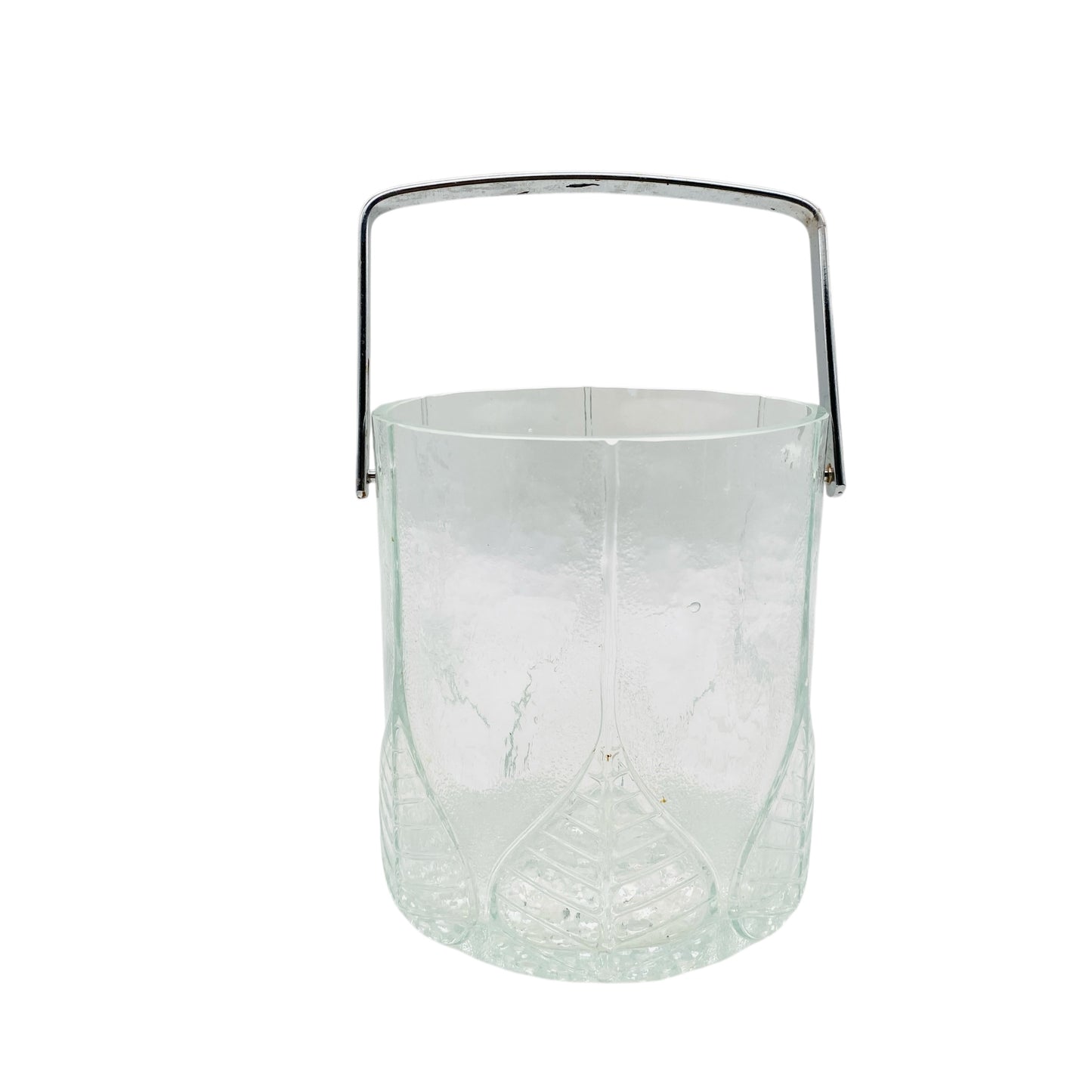 Eiseimer Pressglas 70er Jahre Eiswürfelbehälter Organic Dekoration Hausbar