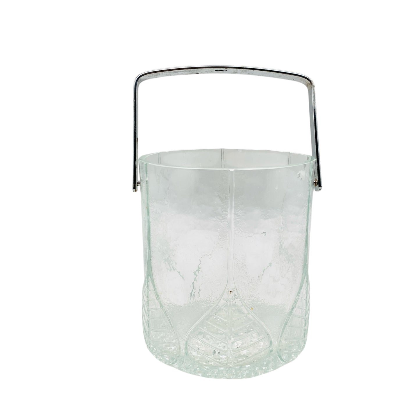 Eiseimer Pressglas Glas 70er Jahre Eiswürfelbehälter Organic Dekoration Hausbar