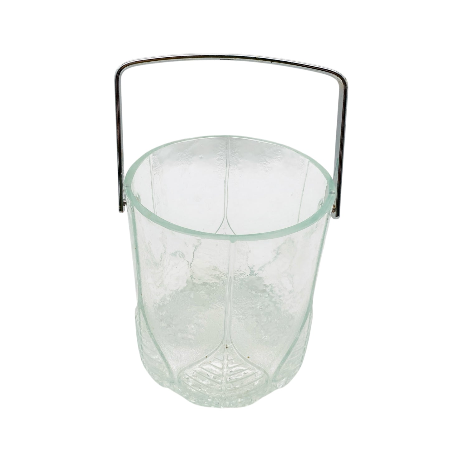 Eiseimer Pressglas Glas 70er Jahre Eiswürfelbehälter Organic Dekoration Hausbar