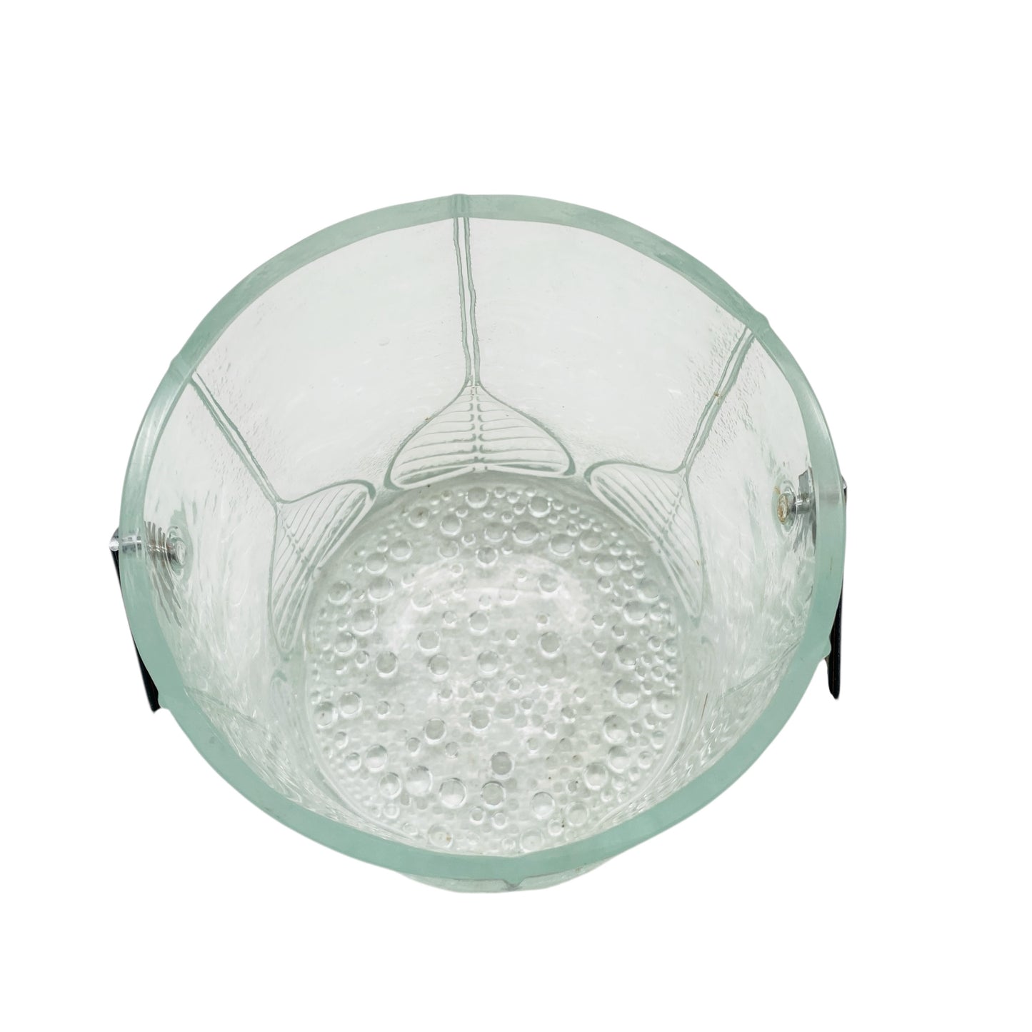 Eiseimer Pressglas Glas 70er Jahre Eiswürfelbehälter Organic Dekoration Hausbar