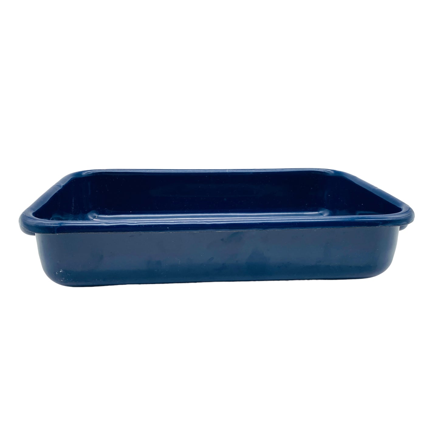 Emaille Backform in blau Mid Century 50er 60er Ofenform Schale - Mid Century Lounge