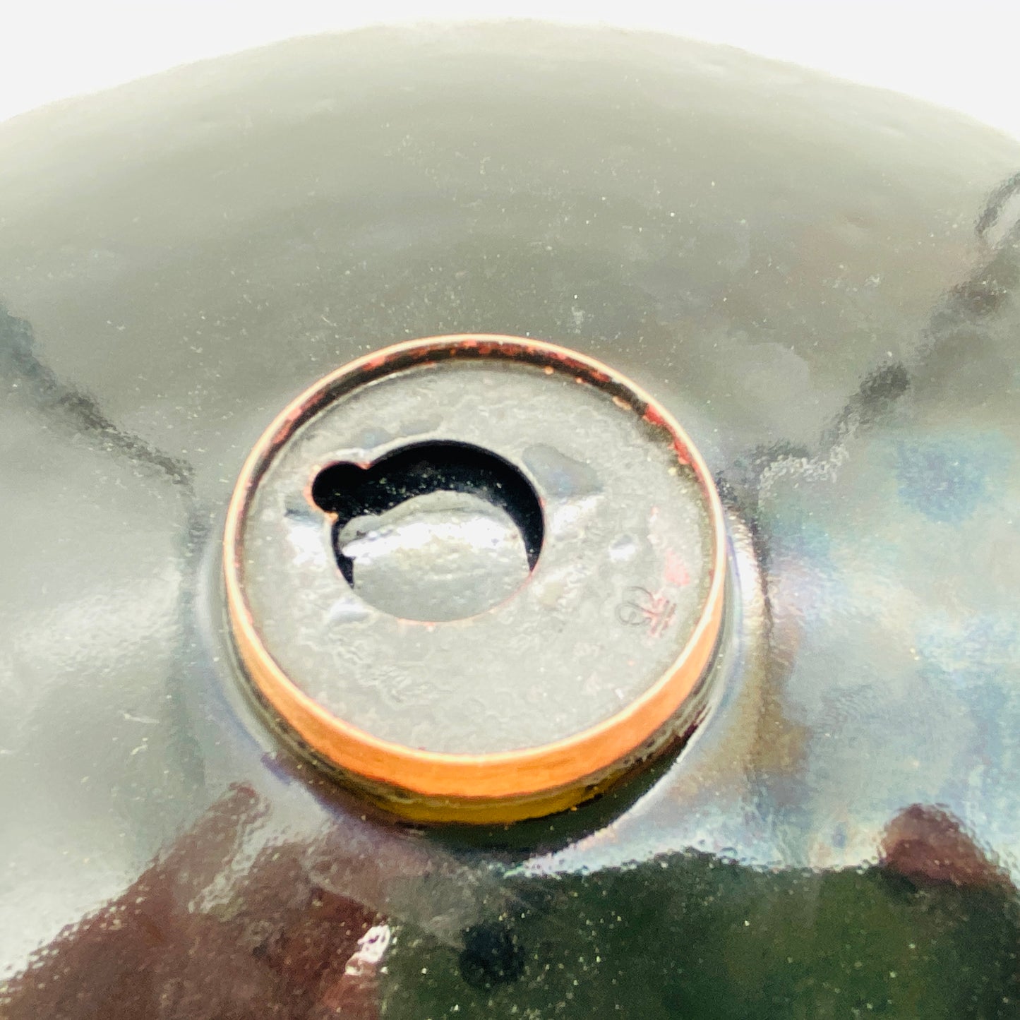 Emaille Teller Vintage 60er 70er Mid Century Dekoration blau