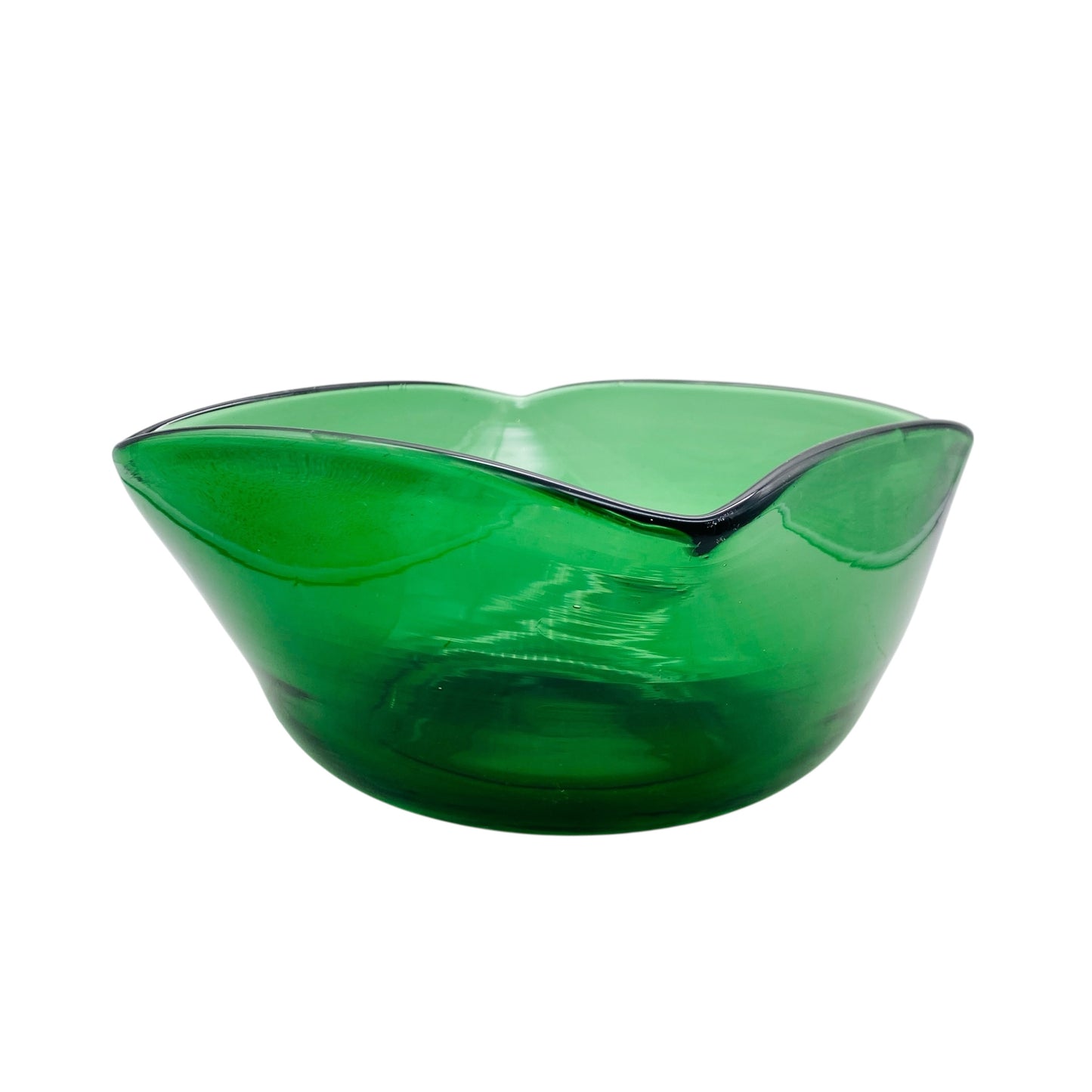 Empoli Verde Schale grün Glas Italien 60er 70er Jahre Mid Century Dekoration
