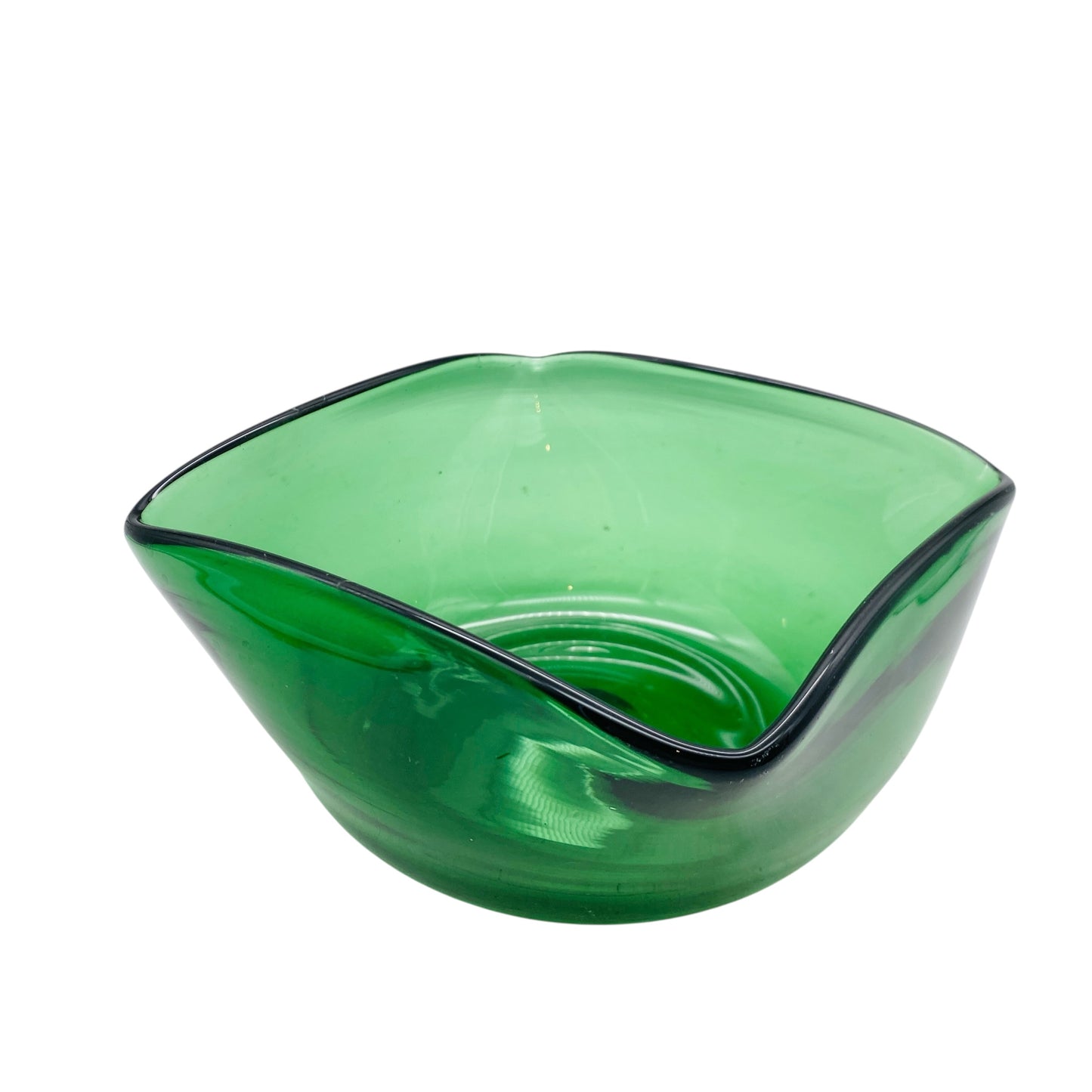 Empoli Verde Schale grün Glas Italien 60er 70er Jahre Mid Century Dekoration