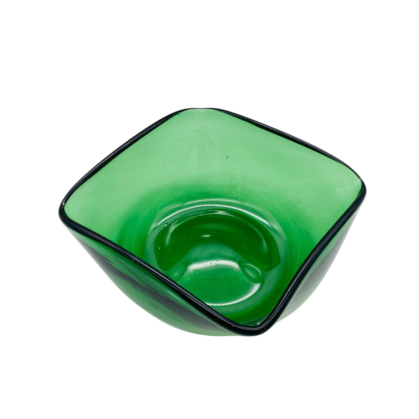 Empoli Verde Schale grün Glas Italien 60er 70er Jahre Mid Century Dekoration