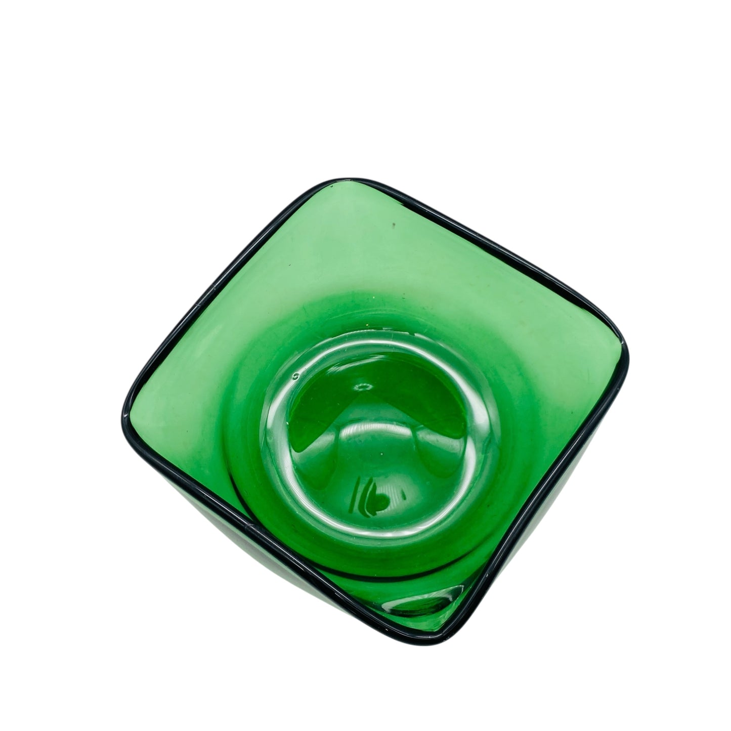 Empoli Verde Schale grün Glas Italien 60er 70er Jahre Mid Century Dekoration