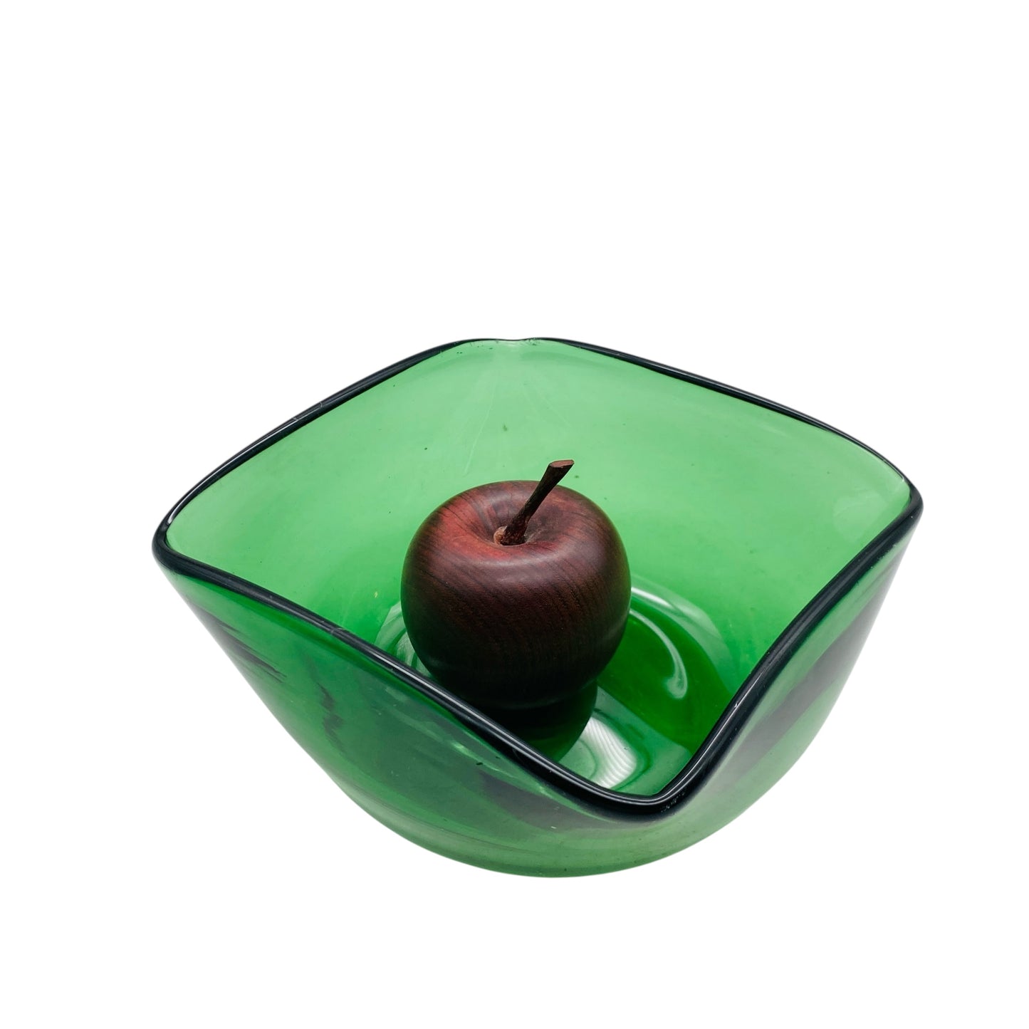 Empoli Verde Schale grün Glas Italien 60er 70er Jahre Mid Century Dekoration