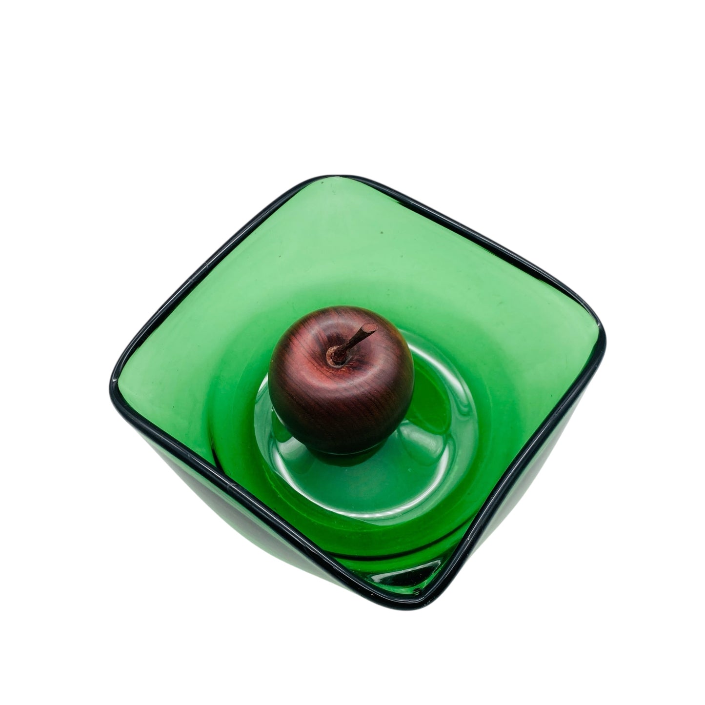 Empoli Verde Schale grün Glas Italien 60er 70er Jahre Mid Century Dekoration