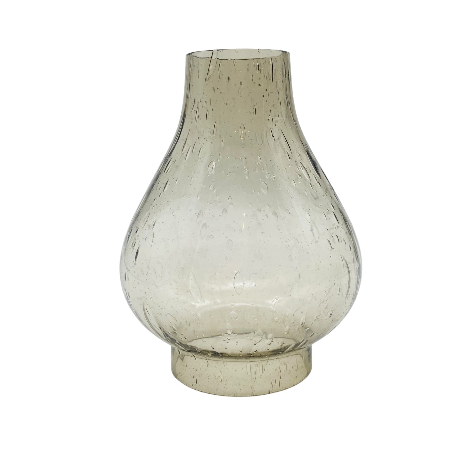 Ersatzschirm Lampenschirm Petroleumlampe H 12,1cm Glas Rauchglas grau Schirm
