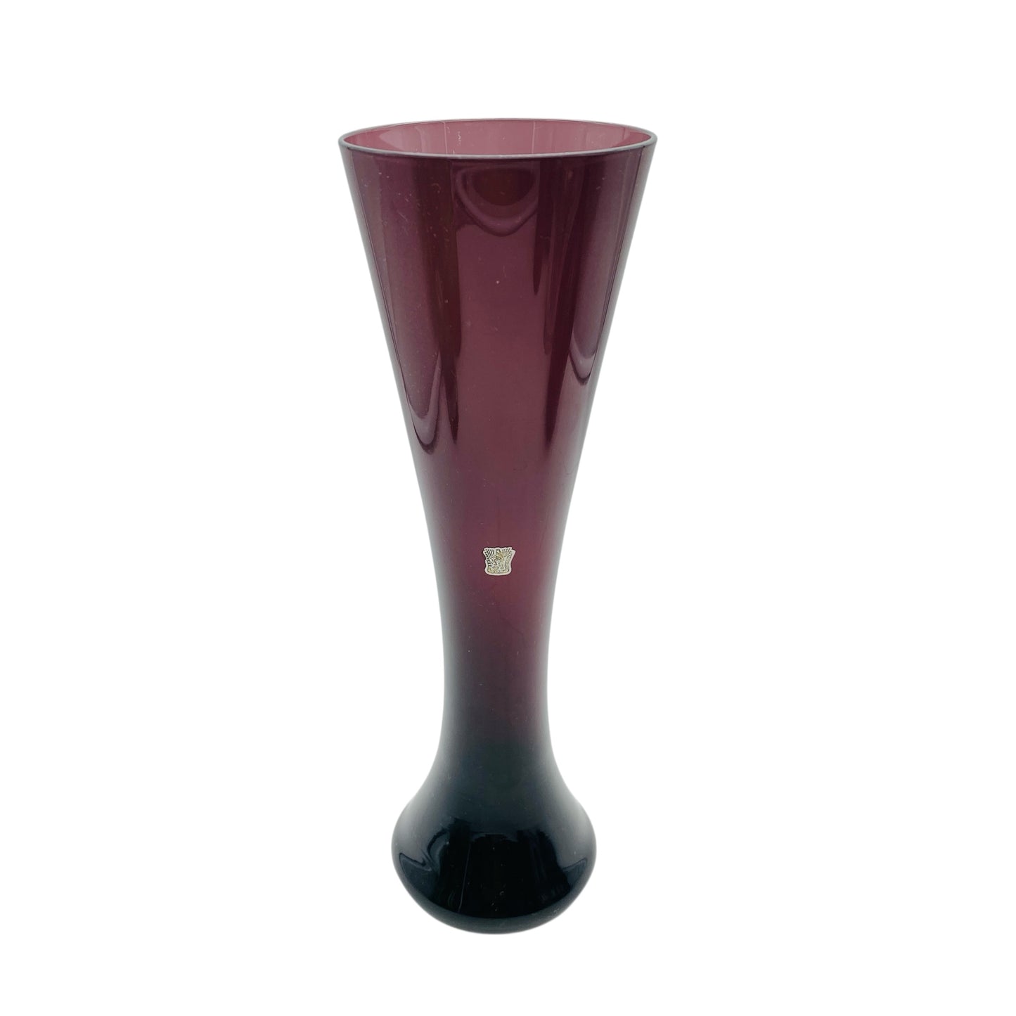 FISCHER Vase Fichtelberg lila 60er 70er Jahre Dekoration Glasvase Amethyst
