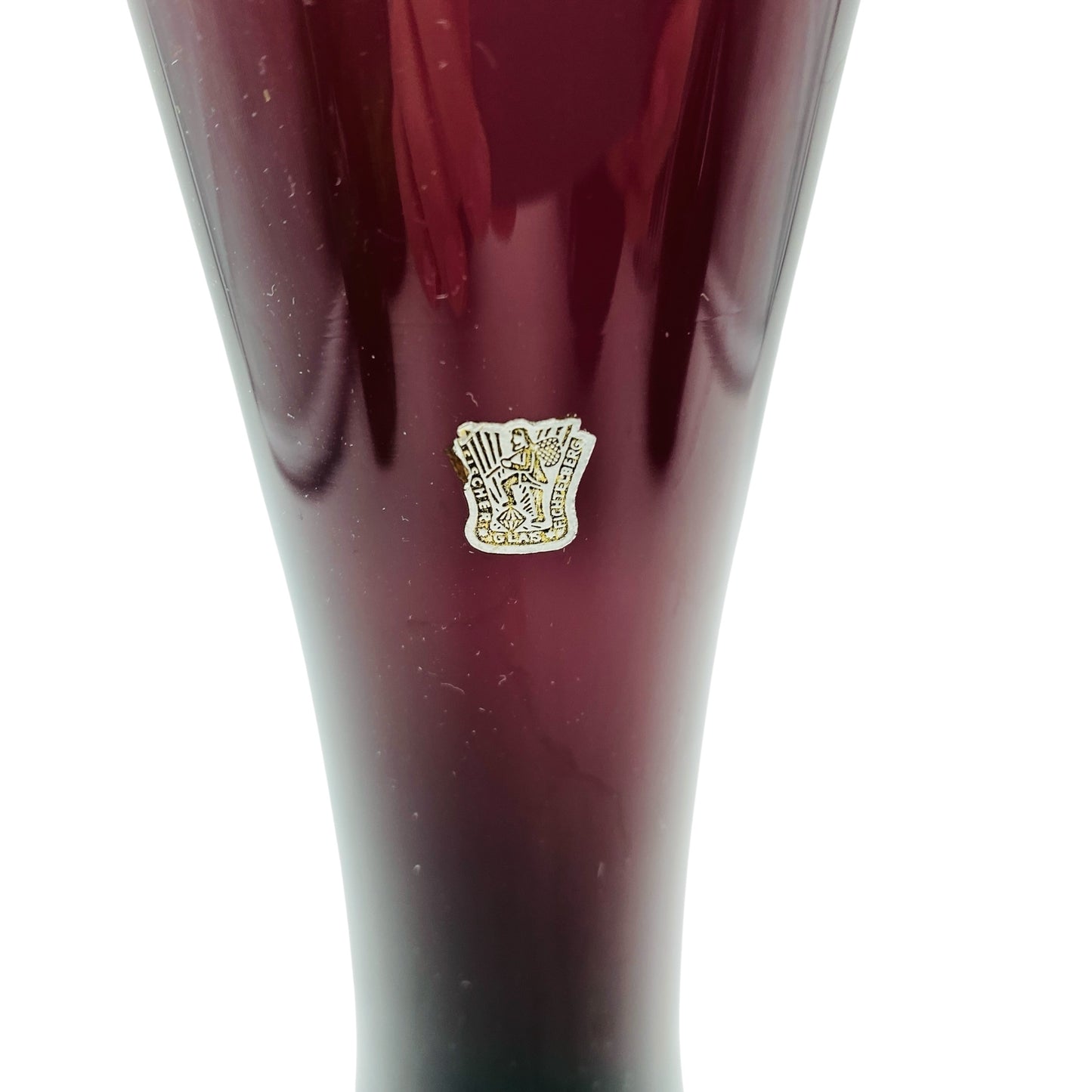 FISCHER Vase Fichtelberg lila 60er 70er Jahre Dekoration Glasvase Amethyst