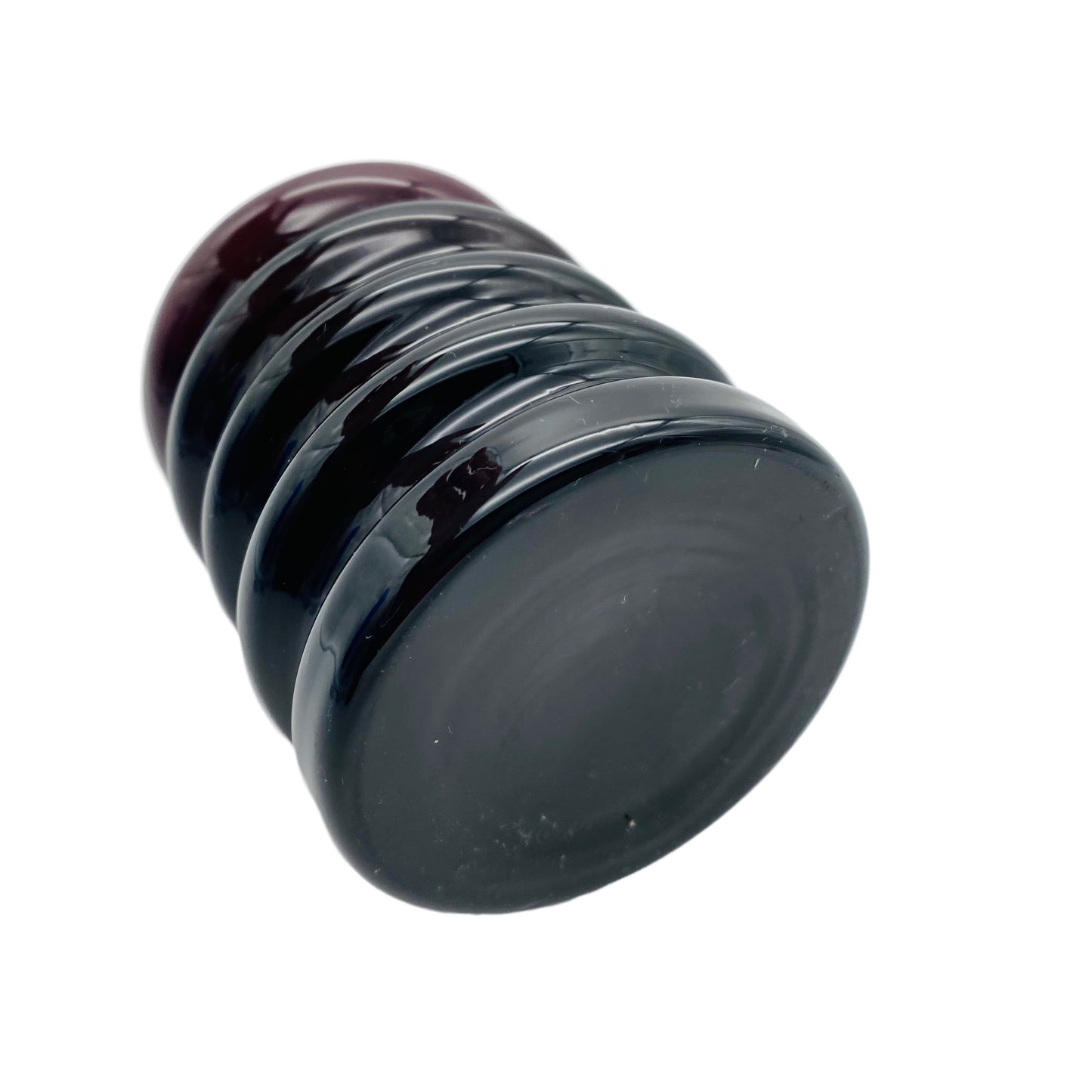 FRIEDRICH Glas Zerstäuber lila Überfang 70er Jahre