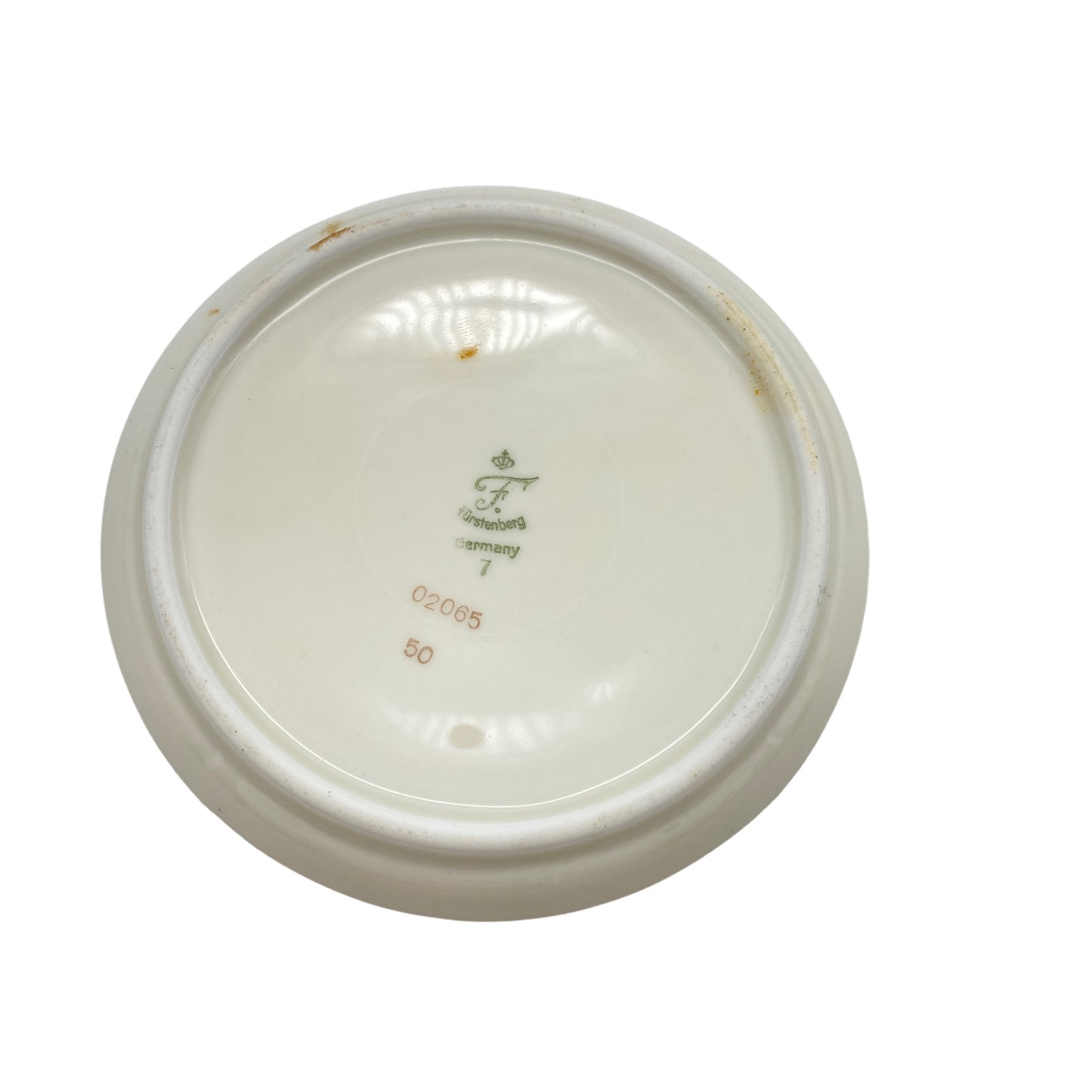 FÜRSTENBERG Untersetzer Teller 5er Set Porzellan Blumen 9,9 cm Goldrand 60er