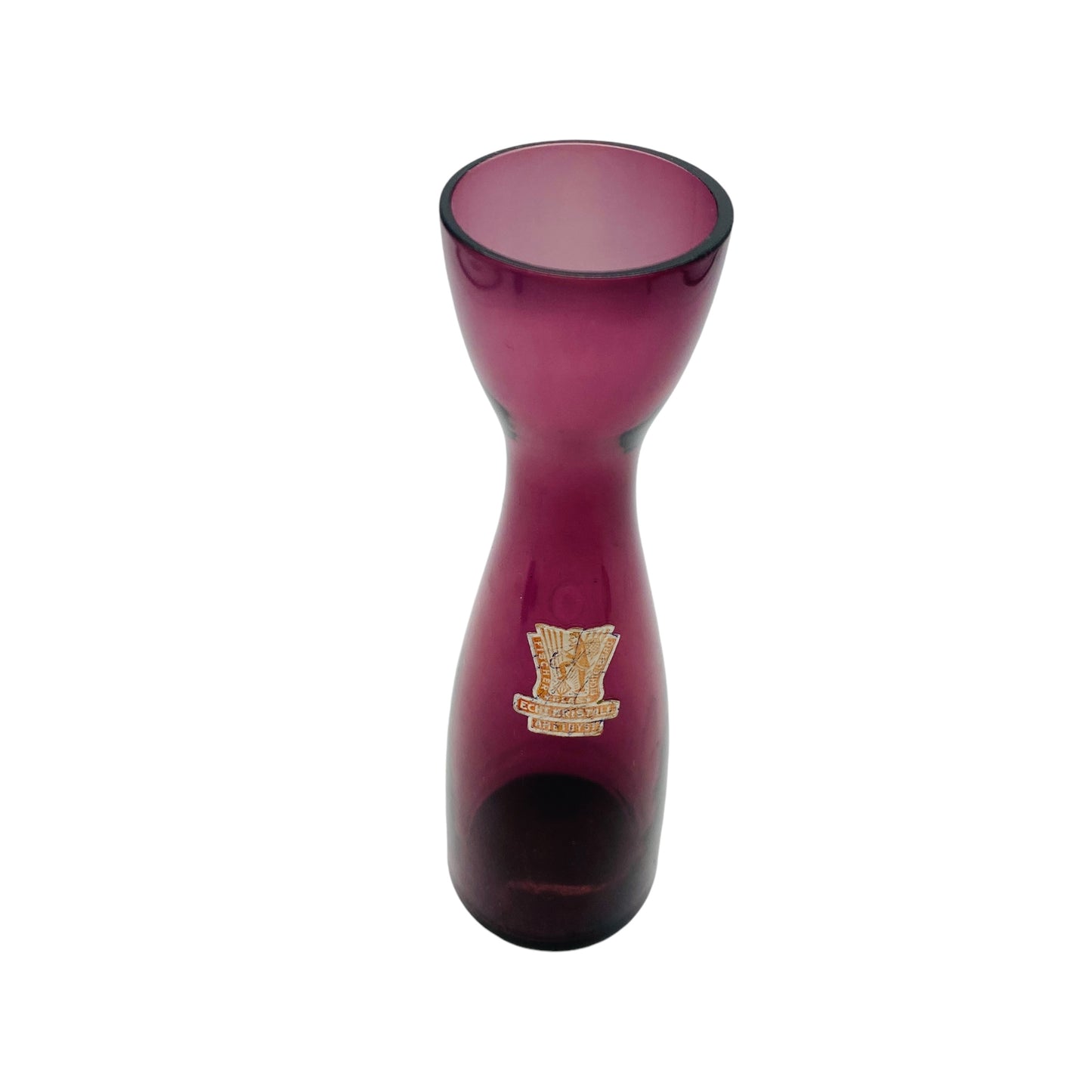 Fischer Fichtelberg Vase lila Amethyst Glasvase 50er 60er Mid Century Dekoration