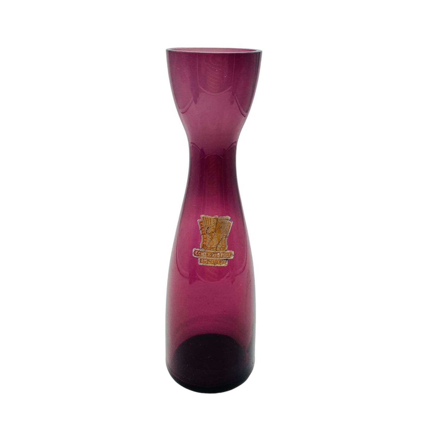 Fischer Fichtelberg Vase lila Amethyst Glasvase 50er 60er Mid Century Dekoration