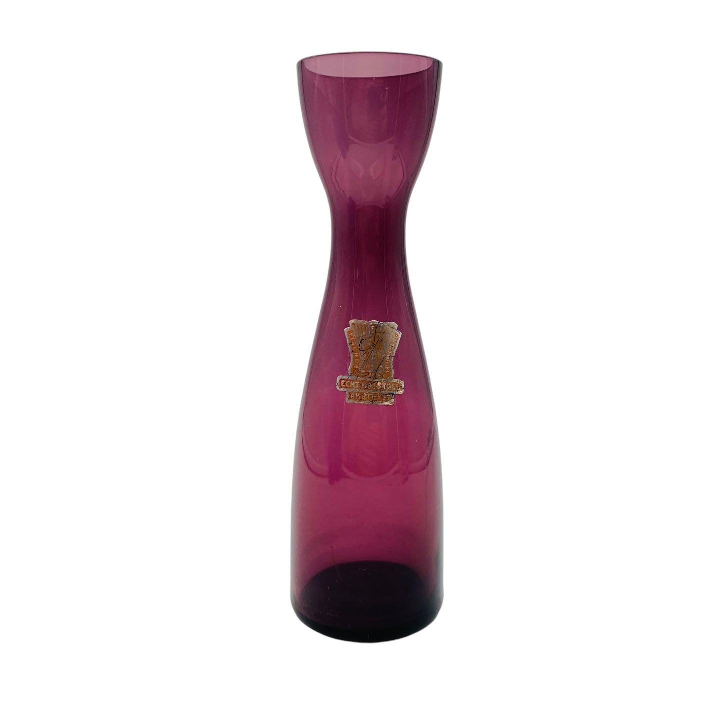 Fischer Fichtelberg Vase lila Amethyst Glasvase 50er 60er Mid Century Dekoration