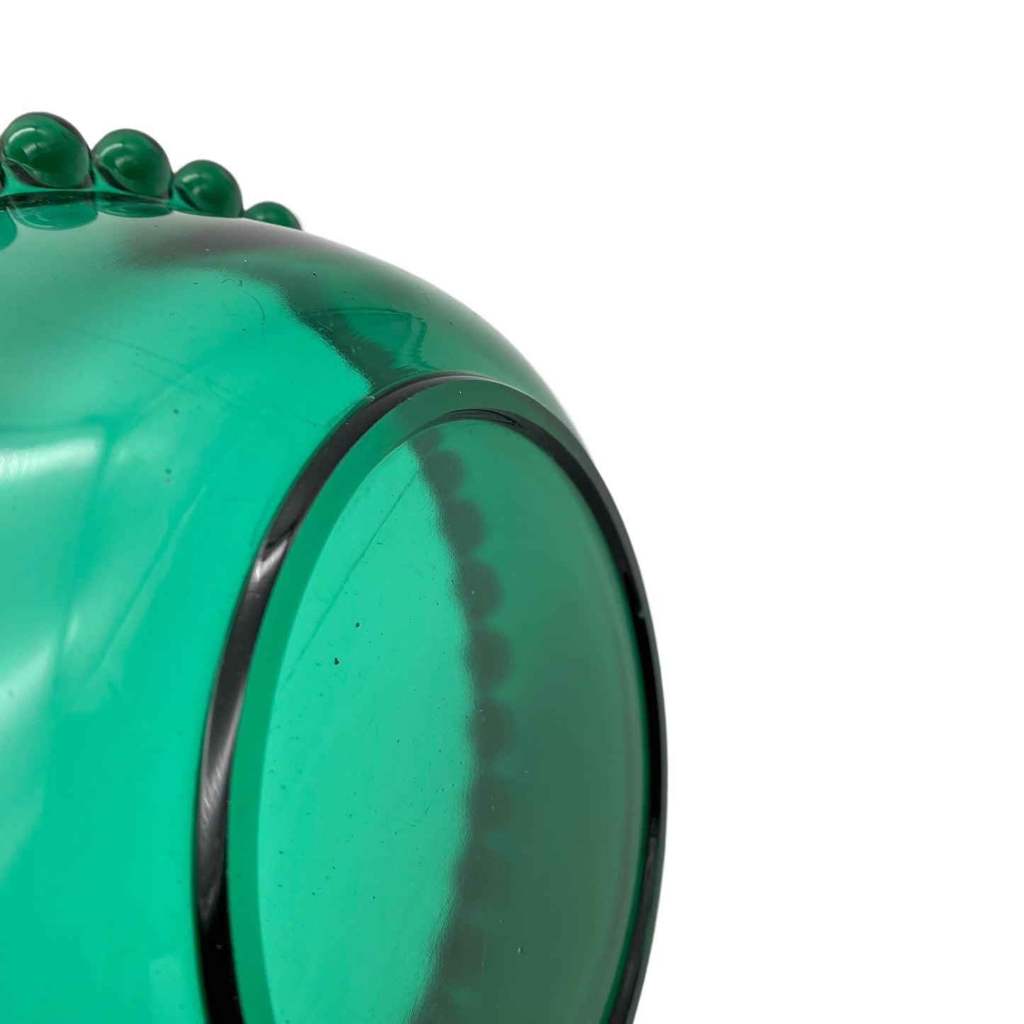 Fritz KEUCHEL Schale grün Glas Serie KUGELRAND 70er Jahre VEB Schwebnitz