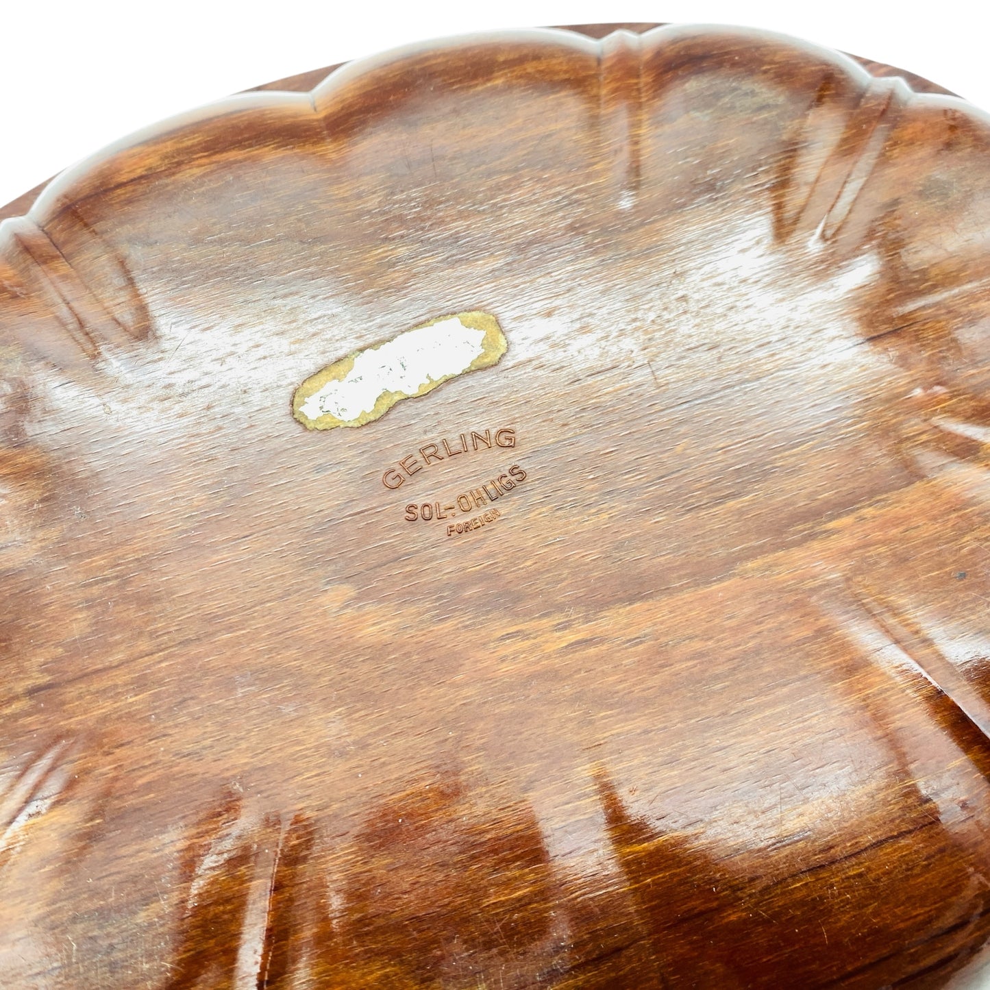 GERLING Sol-Ohligs Schale Holz braun Pressholz Vintage 60er 70er Jahre