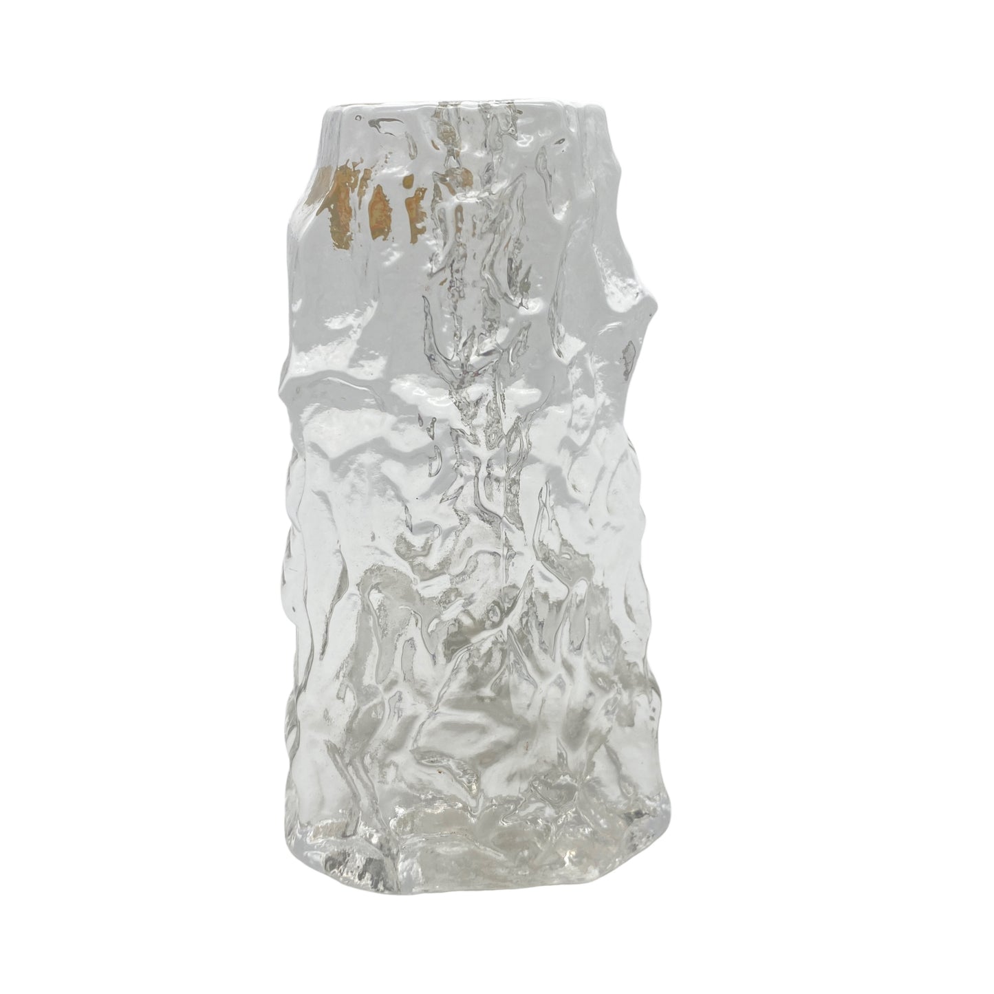 Georgshütte Vase Solifleur Glas Struktur 70er Vintage