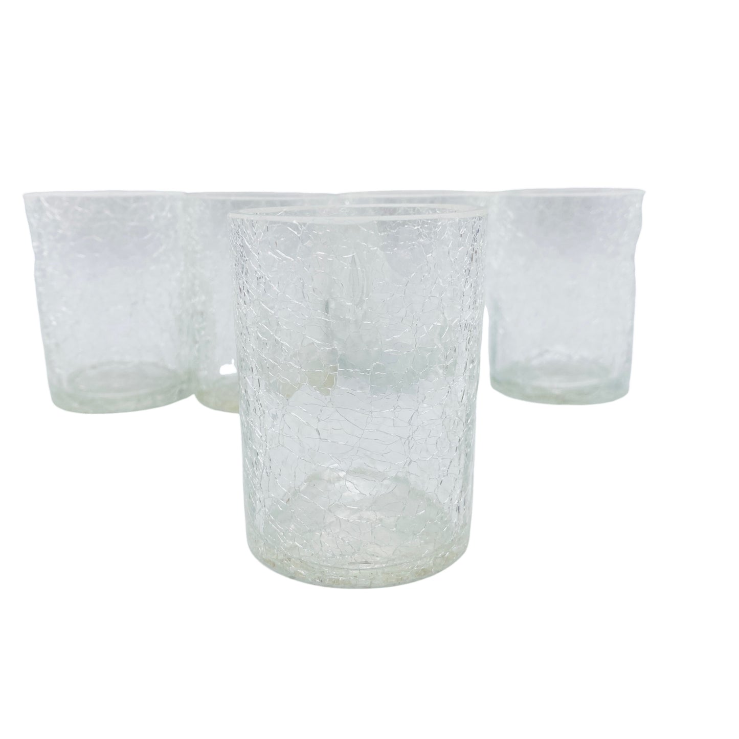 Gläser Set Craquele Eisglas Mid Century Lounge 50er 60er Glas
