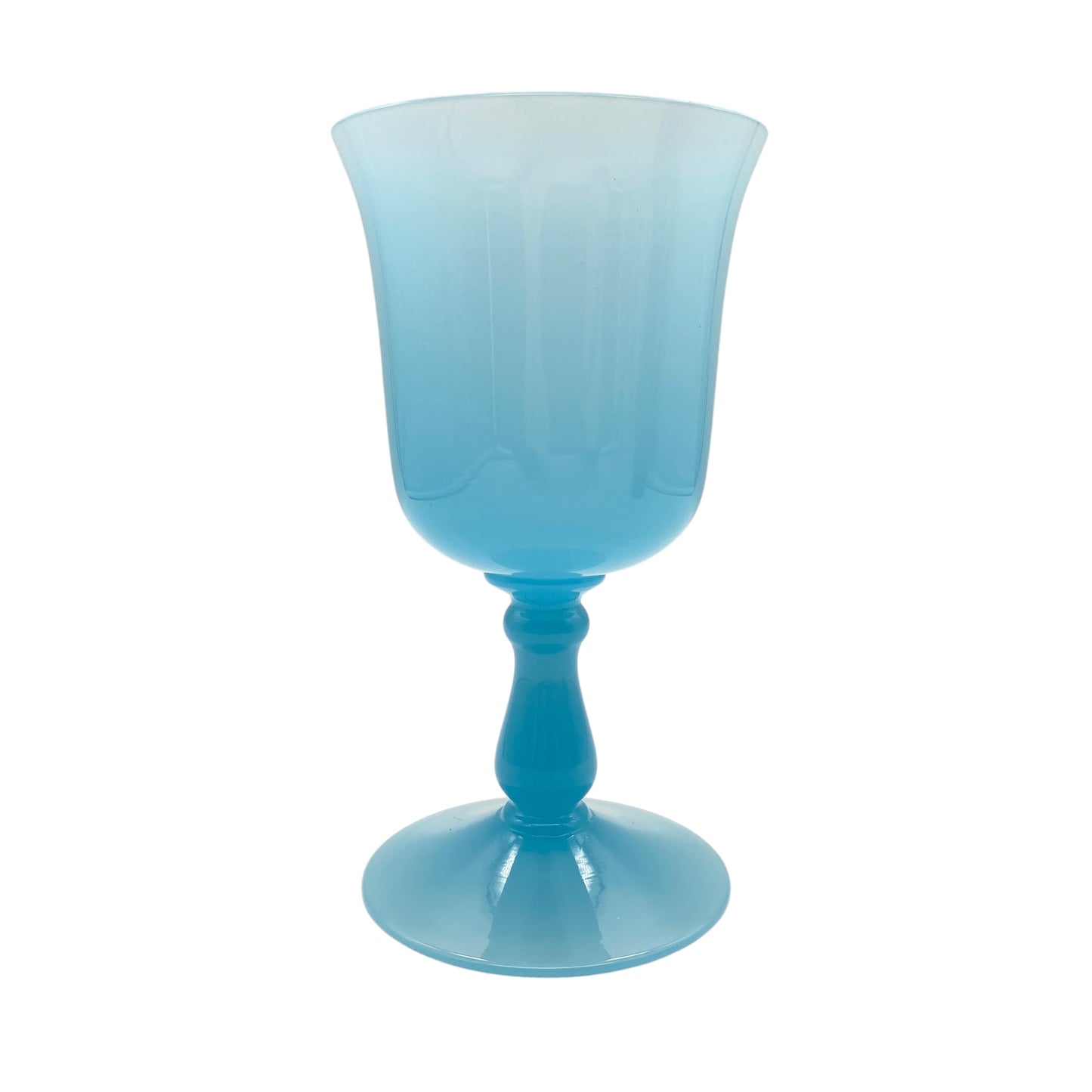 Glas Vase Pokal Weinglas türkis blau 60er 70er Jahre Vintage Dekoration