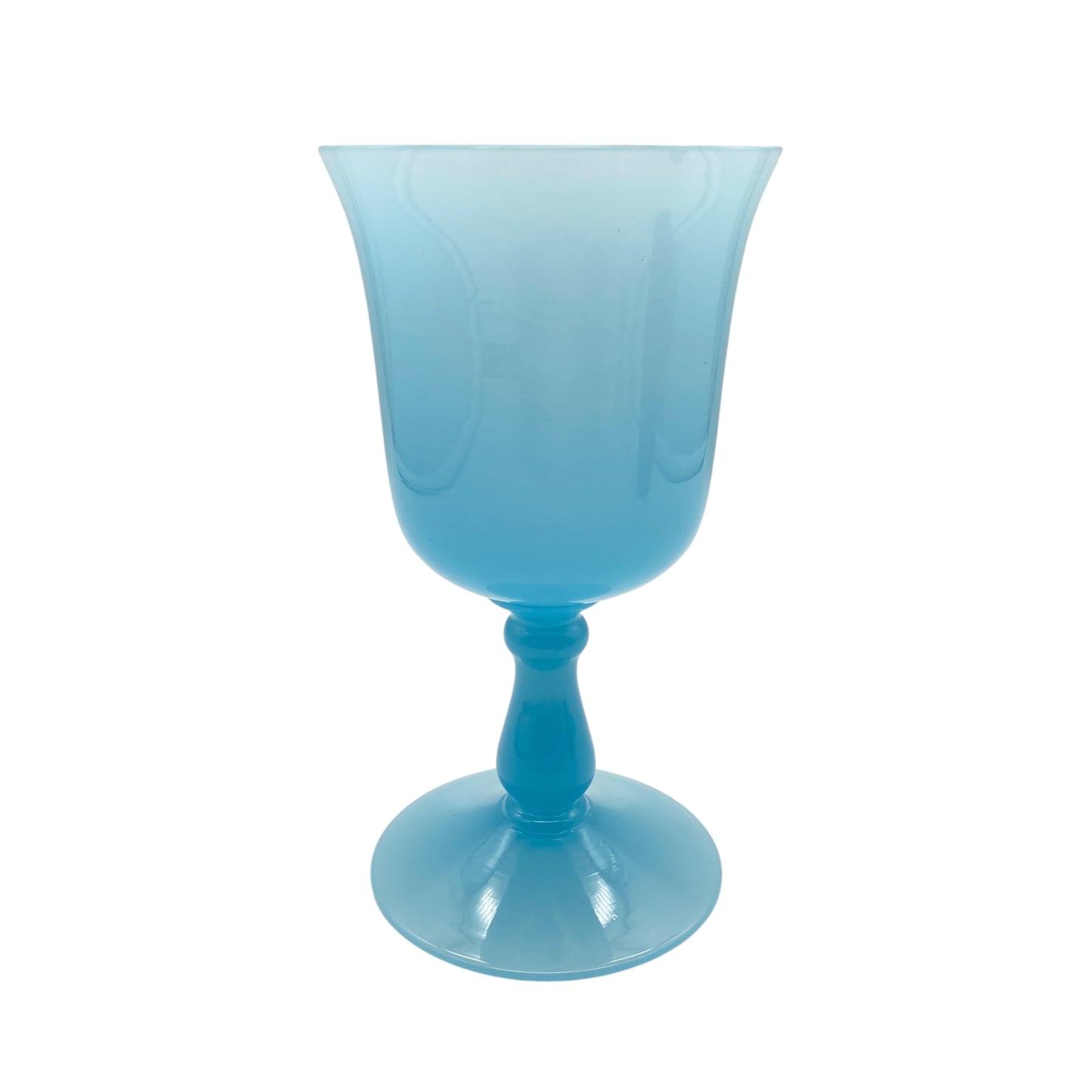 Glas Vase Pokal Weinglas türkis blau 60er 70er Jahre Vintage Dekoration