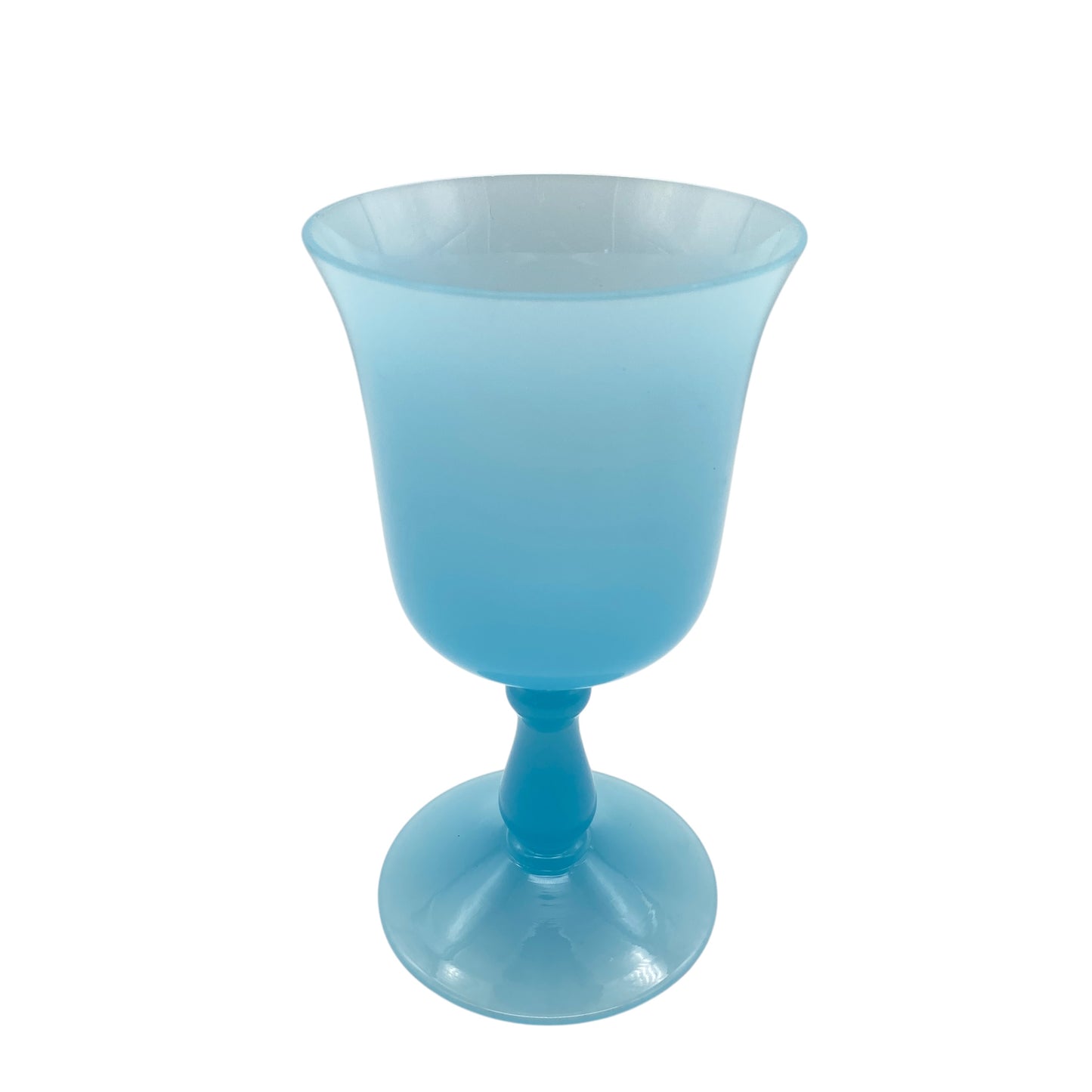 Glas Vase Pokal Weinglas türkis blau 60er 70er Jahre Vintage Dekoration