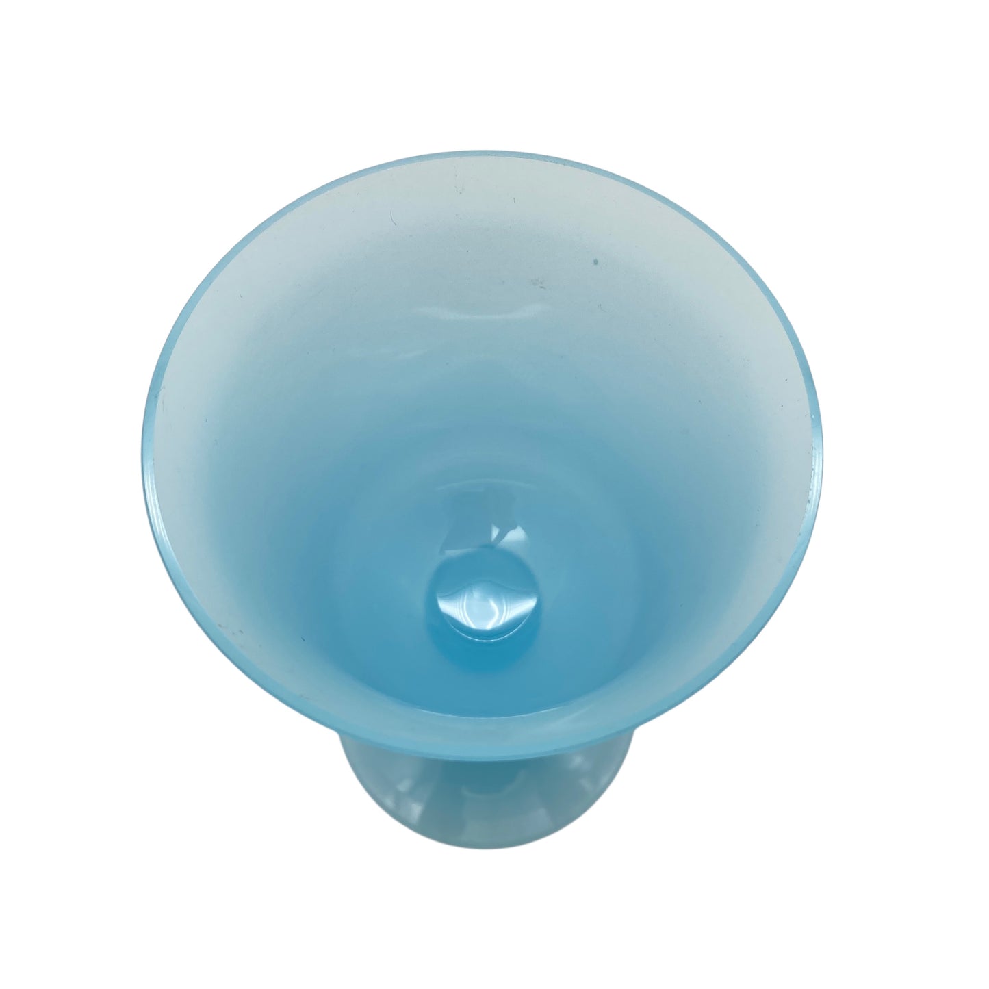 Glas Vase Pokal Weinglas türkis blau 60er 70er Jahre Vintage Dekoration