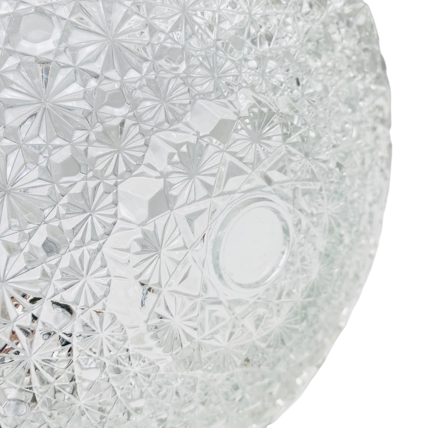 Glasschale Obstschale Pressglas Sternen Dekor D 33 cm 70er 80er Jahre Frankreich