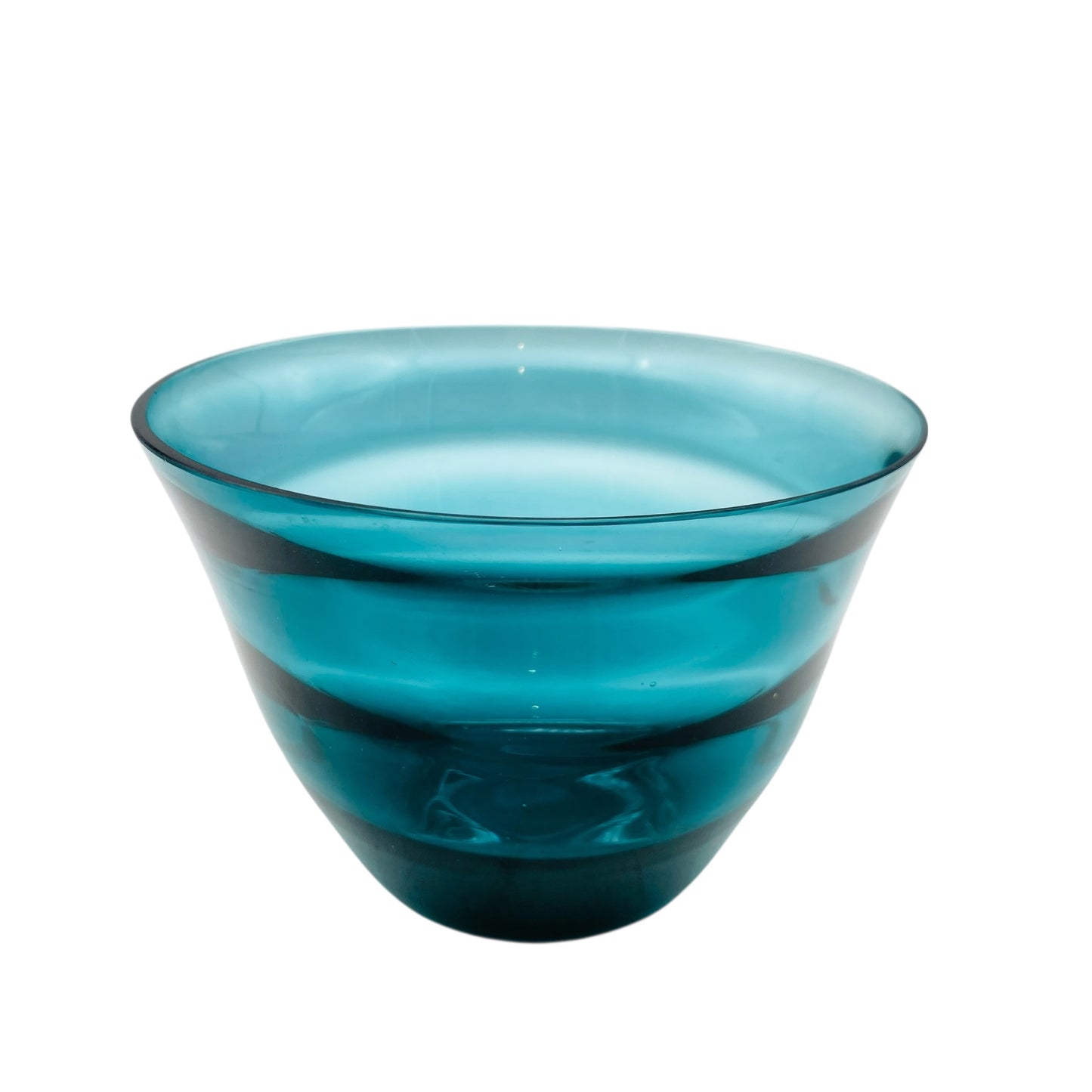 Glasschale turmalin grün 60er 70er Jahre Schale aus Glas Farbverlauf