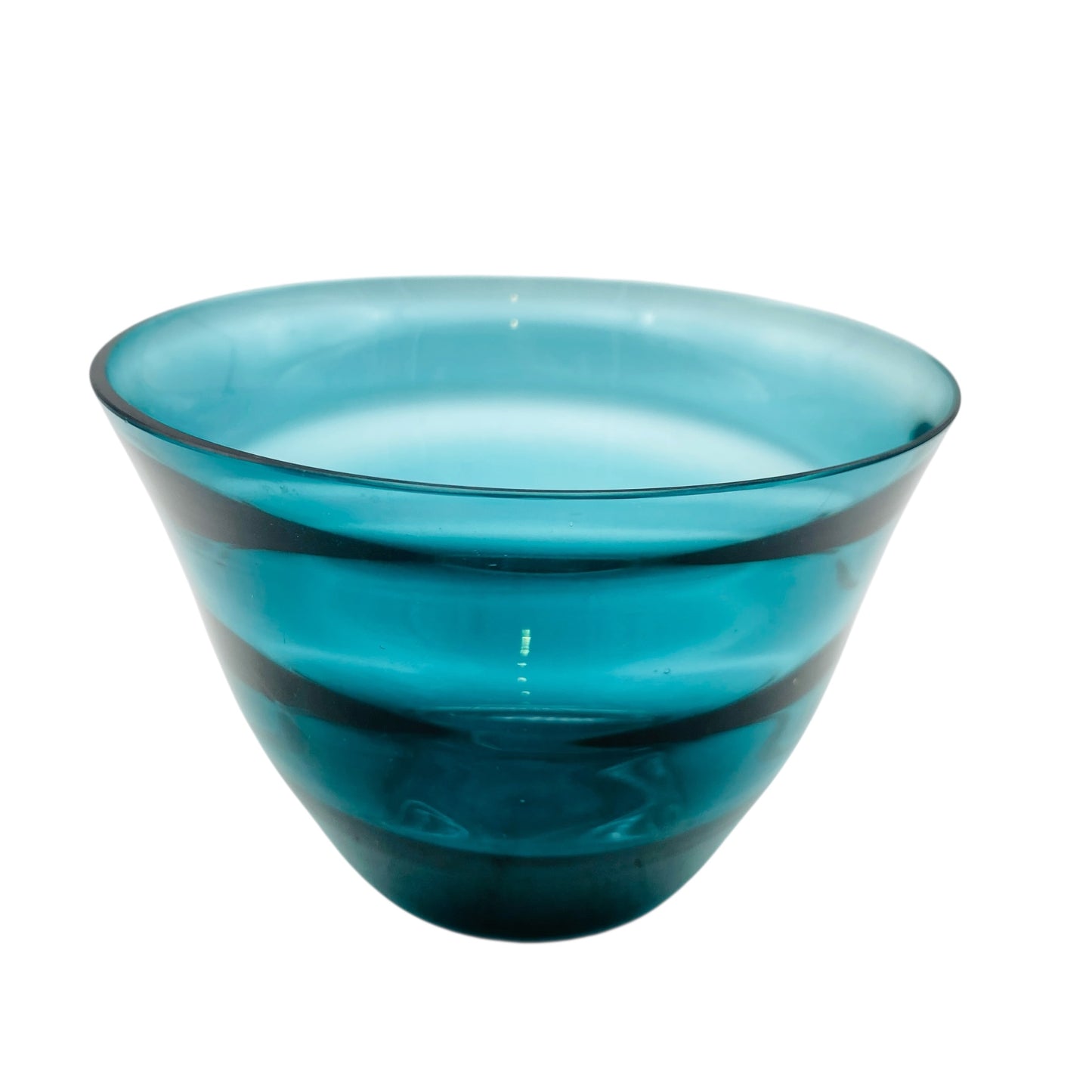 Glasschale turmalin grün 60er 70er Jahre Schale aus Glas Farbverlauf