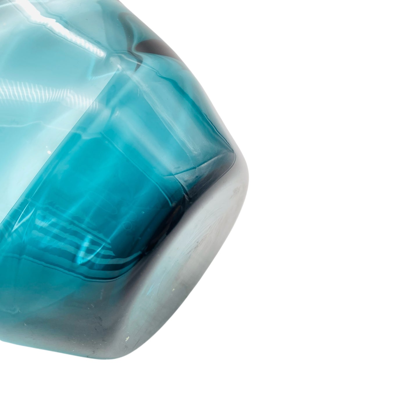 Glasschale turmalin grün 60er 70er Jahre Schale aus Glas Farbverlauf