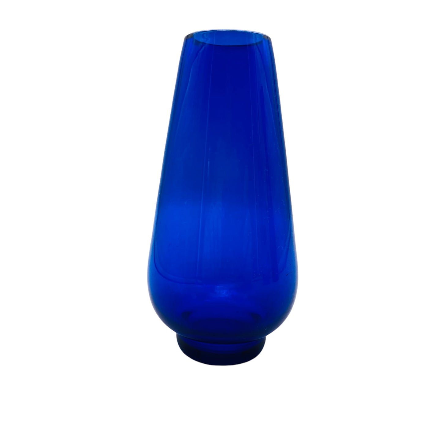 Glasvase blau 1960er 1970er Dekoration Glas Blumenvase