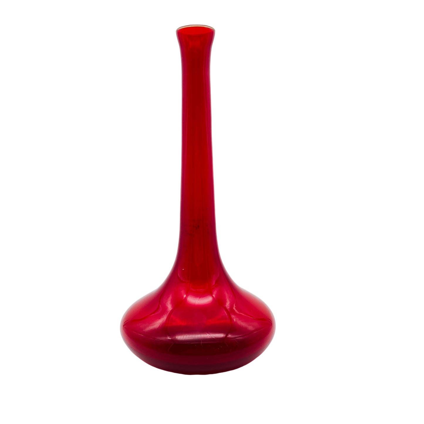Glasvase rot Glas Vintage 60er 70er Mid Century Vase