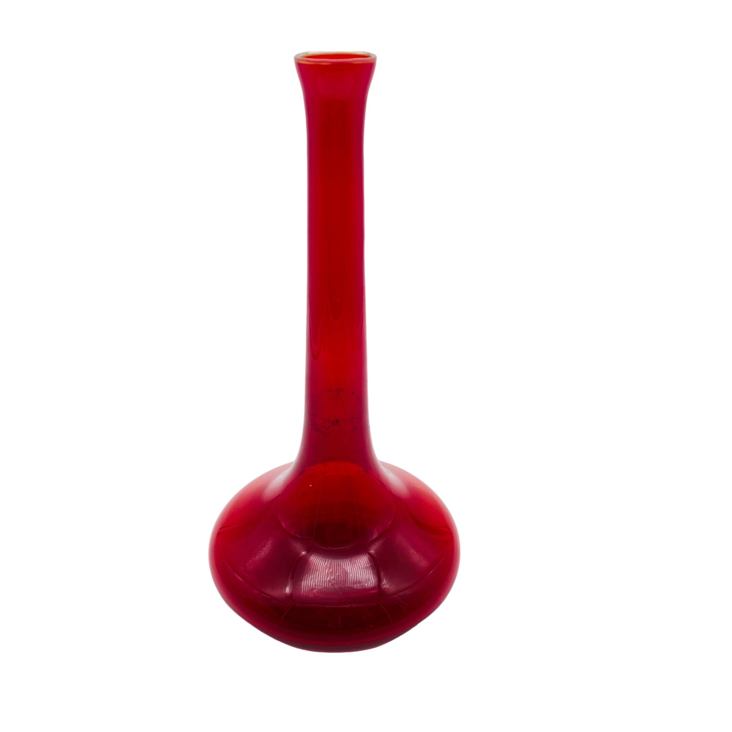 Glasvase rot Glas Vintage 60er 70er Mid Century Vase