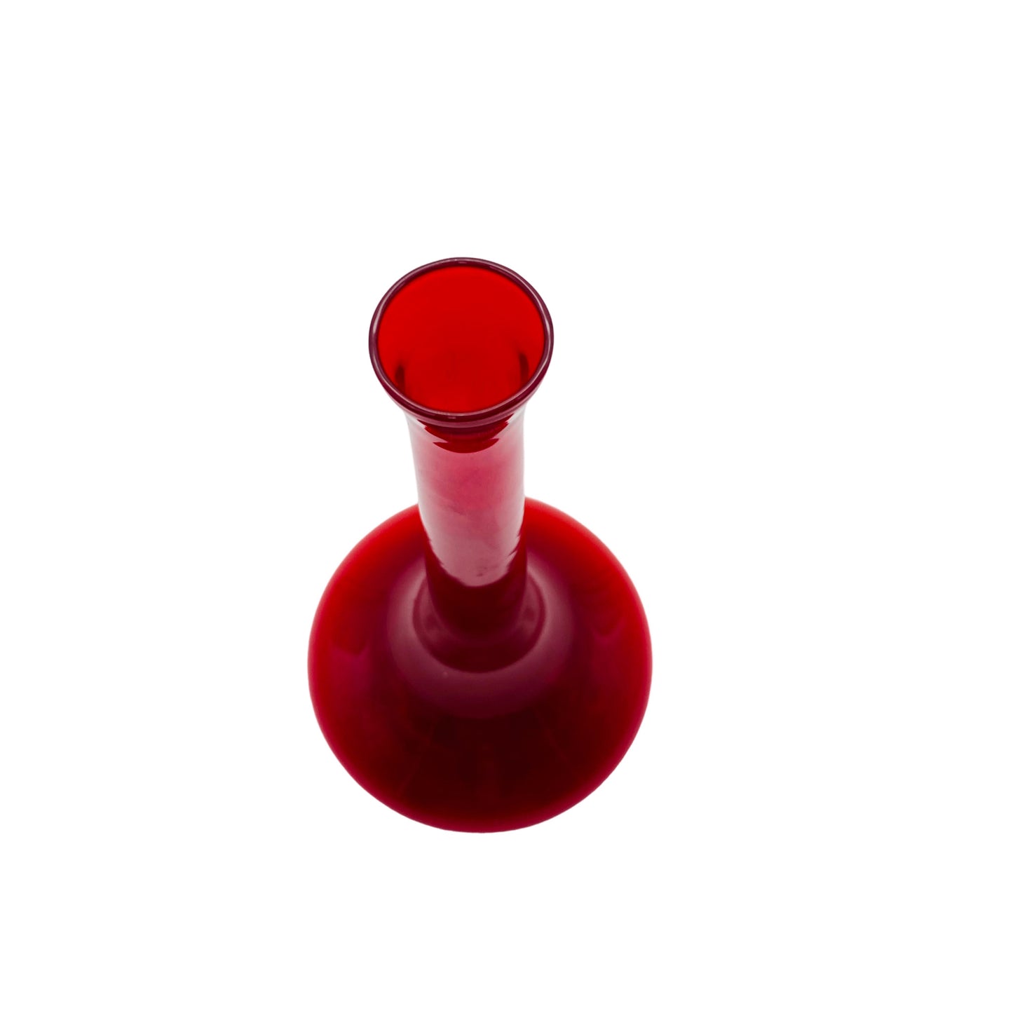 Glasvase rot Glas Vintage 60er 70er Mid Century Vase