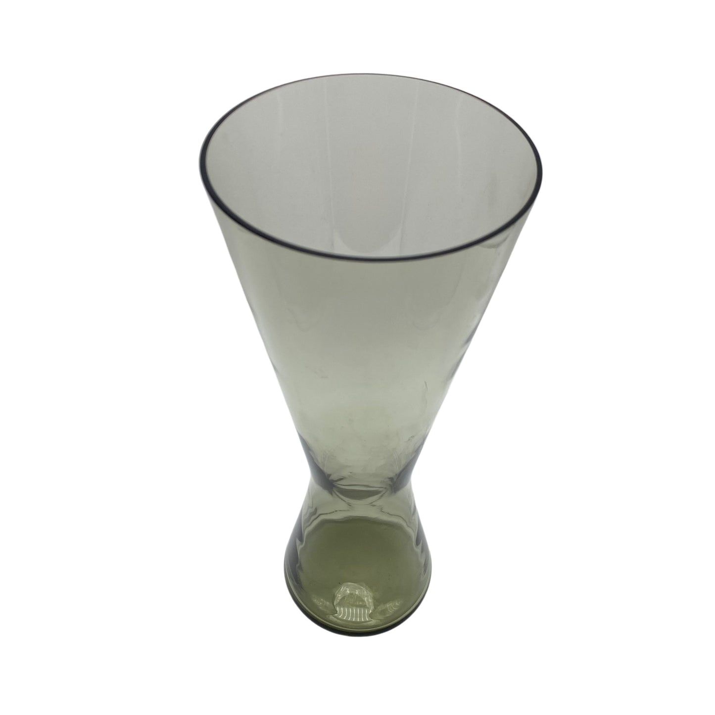 Große Mid Century Vase Rauchglas 50er 60er Jahre Glas