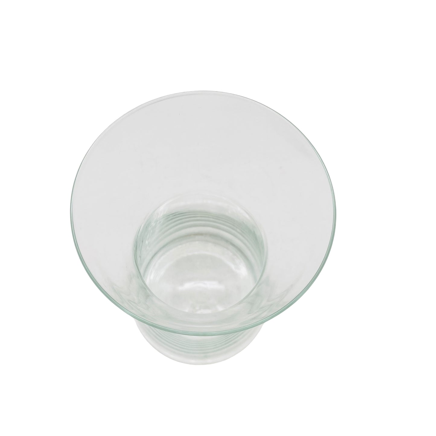 Große transparente Vintage Vase 70er 80er Jahre dicker Glasboden