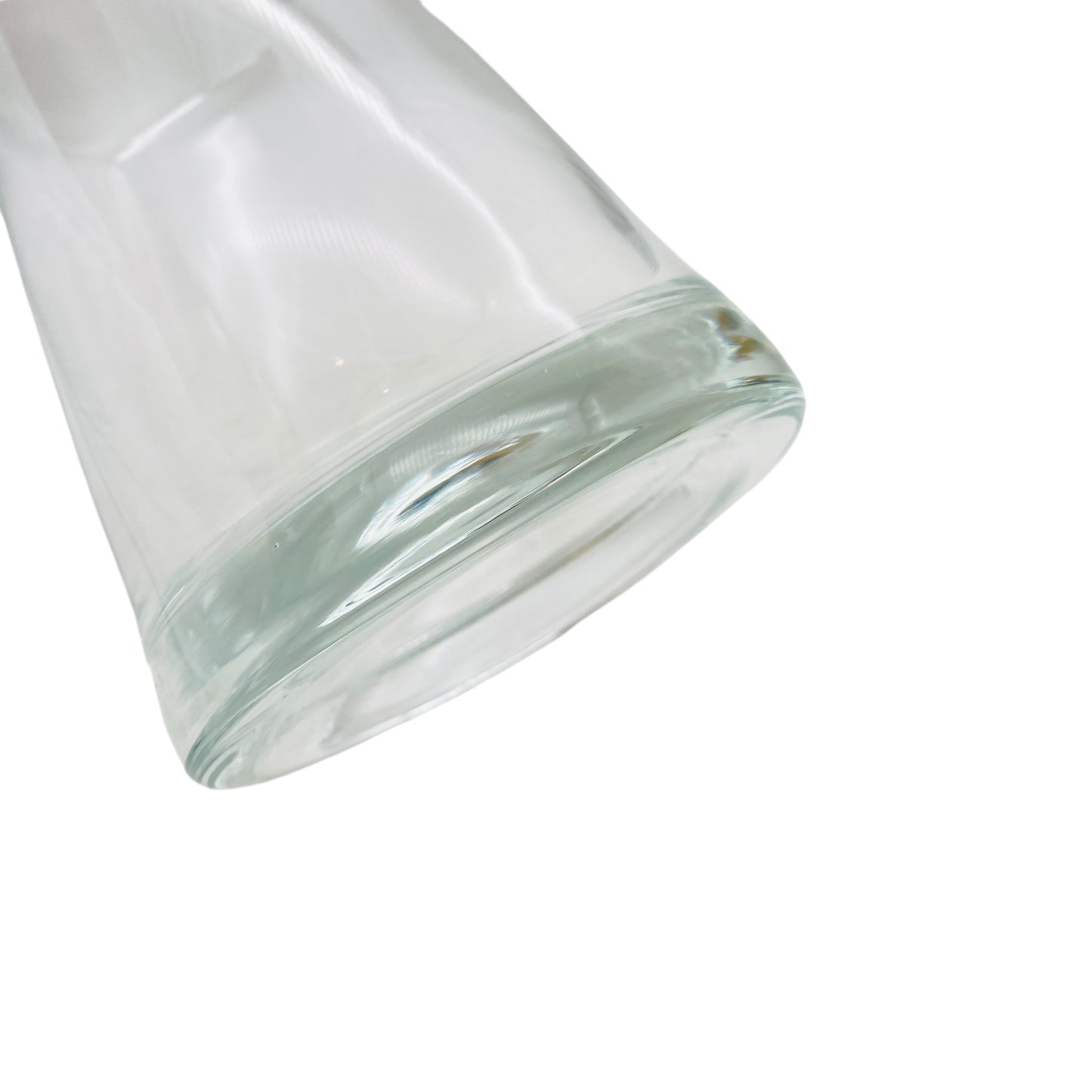 Große transparente Vintage Vase 70er 80er Jahre dicker Glasboden
