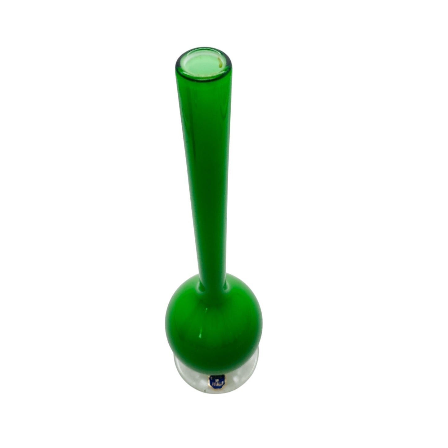 Grüne Vase Mitte des Jahrhunderts aus Italien Vintage Glas Dekoration 60er 70er