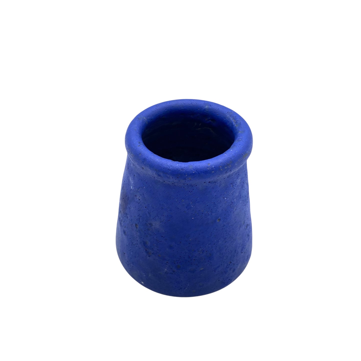 HOY Keramik Vase blau Fat Lava matt 1960er 1970er Jahre Dekoration