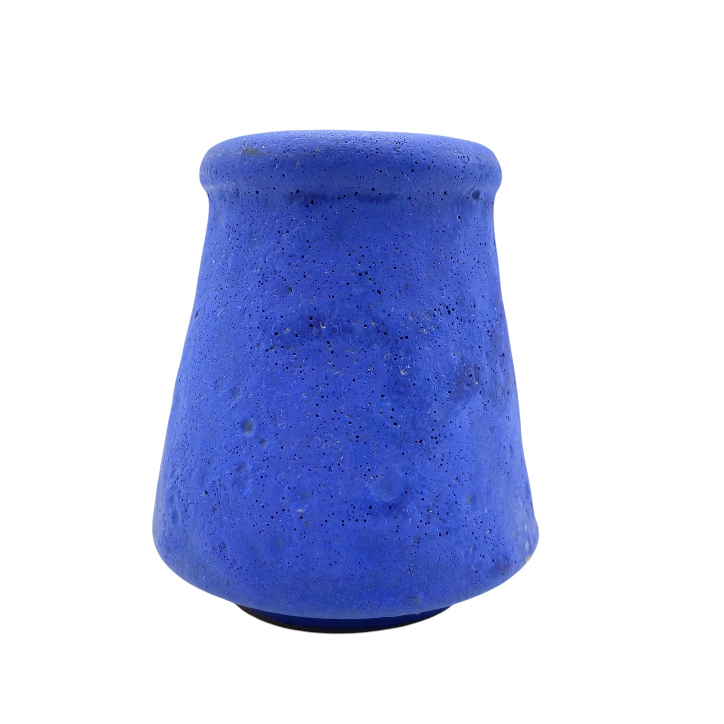 HOY Keramik Vase blau Fat Lava matt 1960er 1970er Jahre Dekoration
