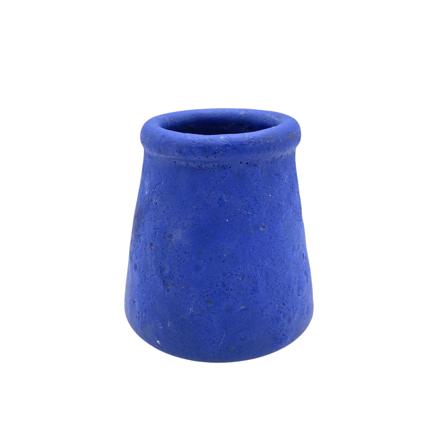 HOY Keramik Vase blau Fat Lava matt 1960er 1970er Jahre Dekoration