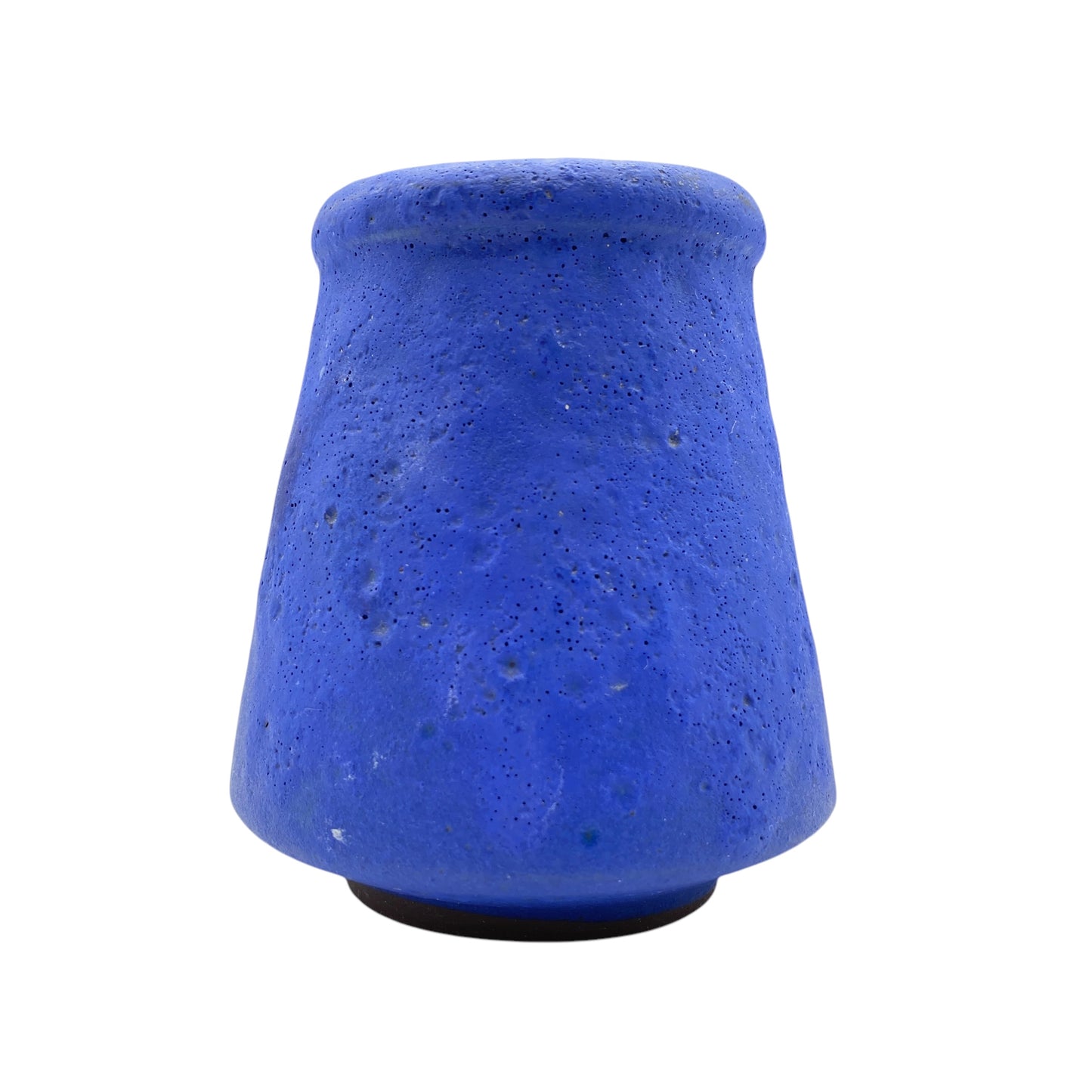 HOY Keramik Vase blau Fat Lava matt 1960er 1970er Jahre Dekoration