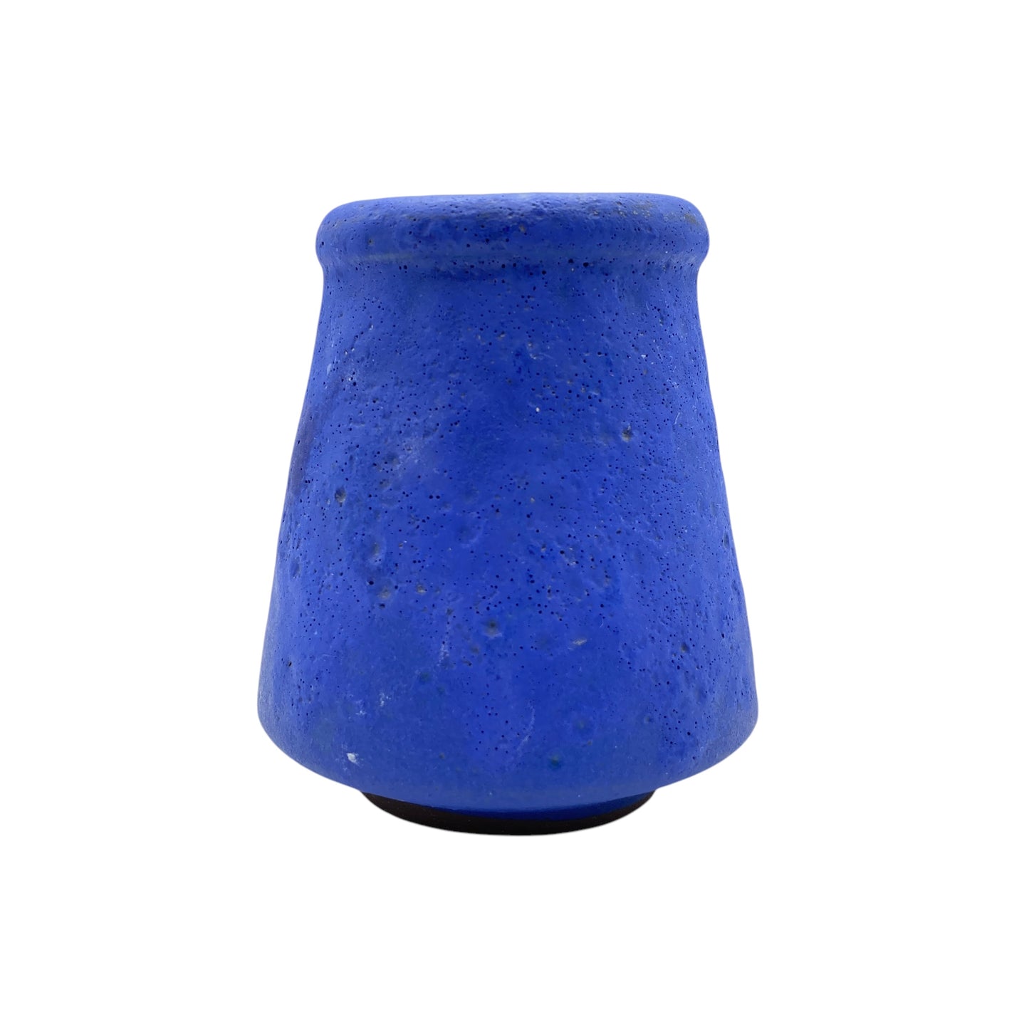 HOY Keramik Vase blau Fat Lava matt 1960er 1970er Jahre Dekoration