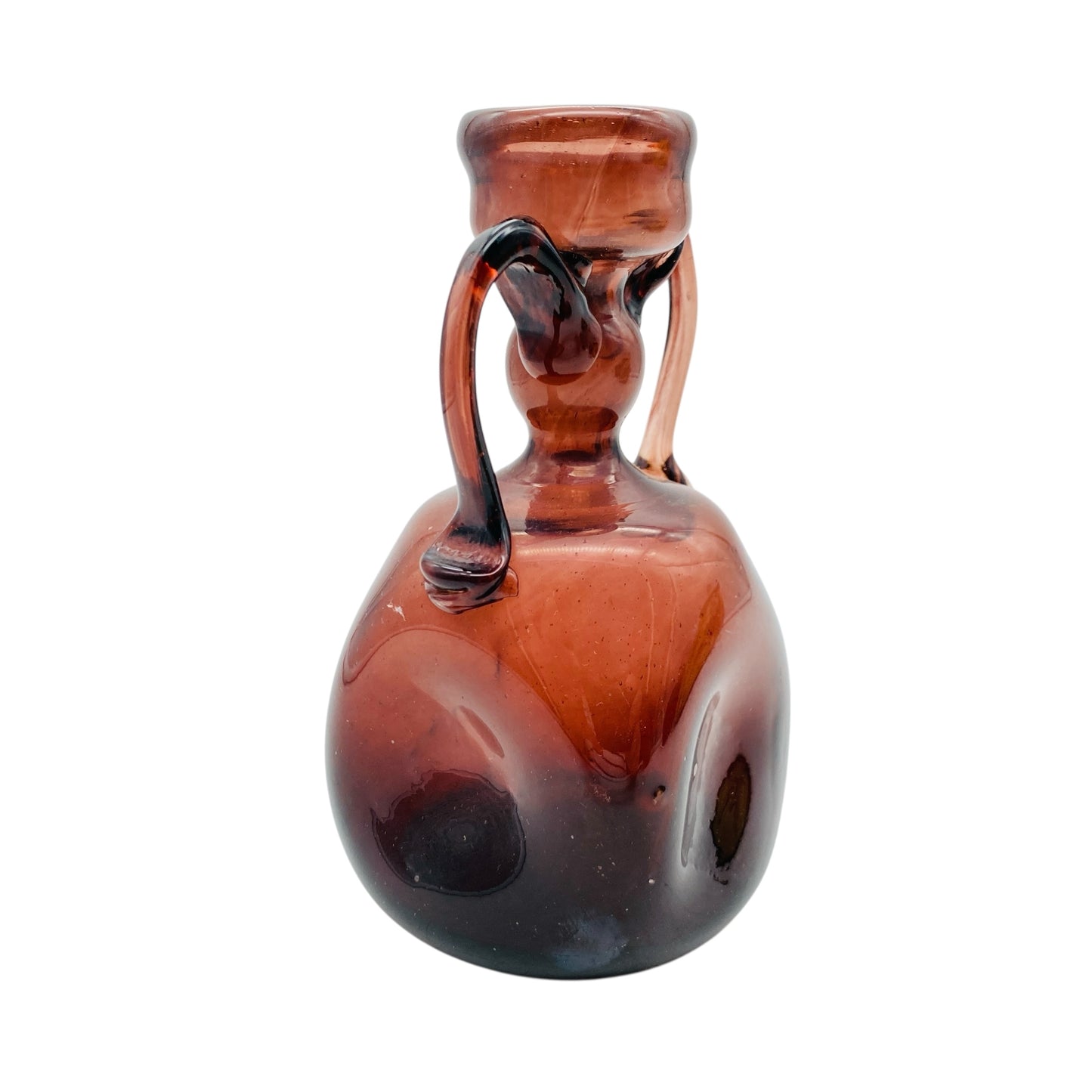 Heneklvase lila Glas Vintage 50er Jahre Dekoration Mid Century Deko Vase