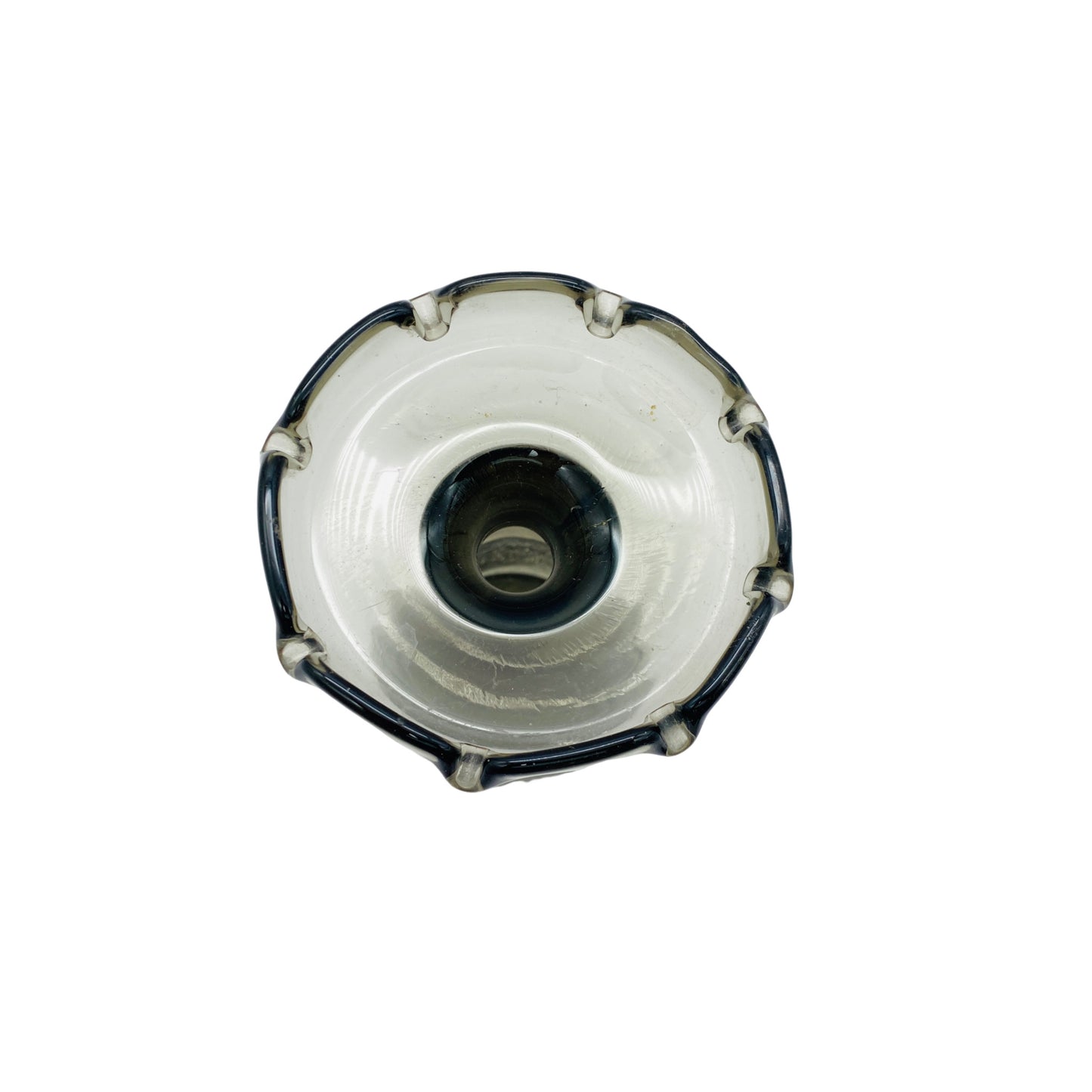 Hyazinthenvase Rauchglas Vintage Craquele Glas 60er 70er Vase