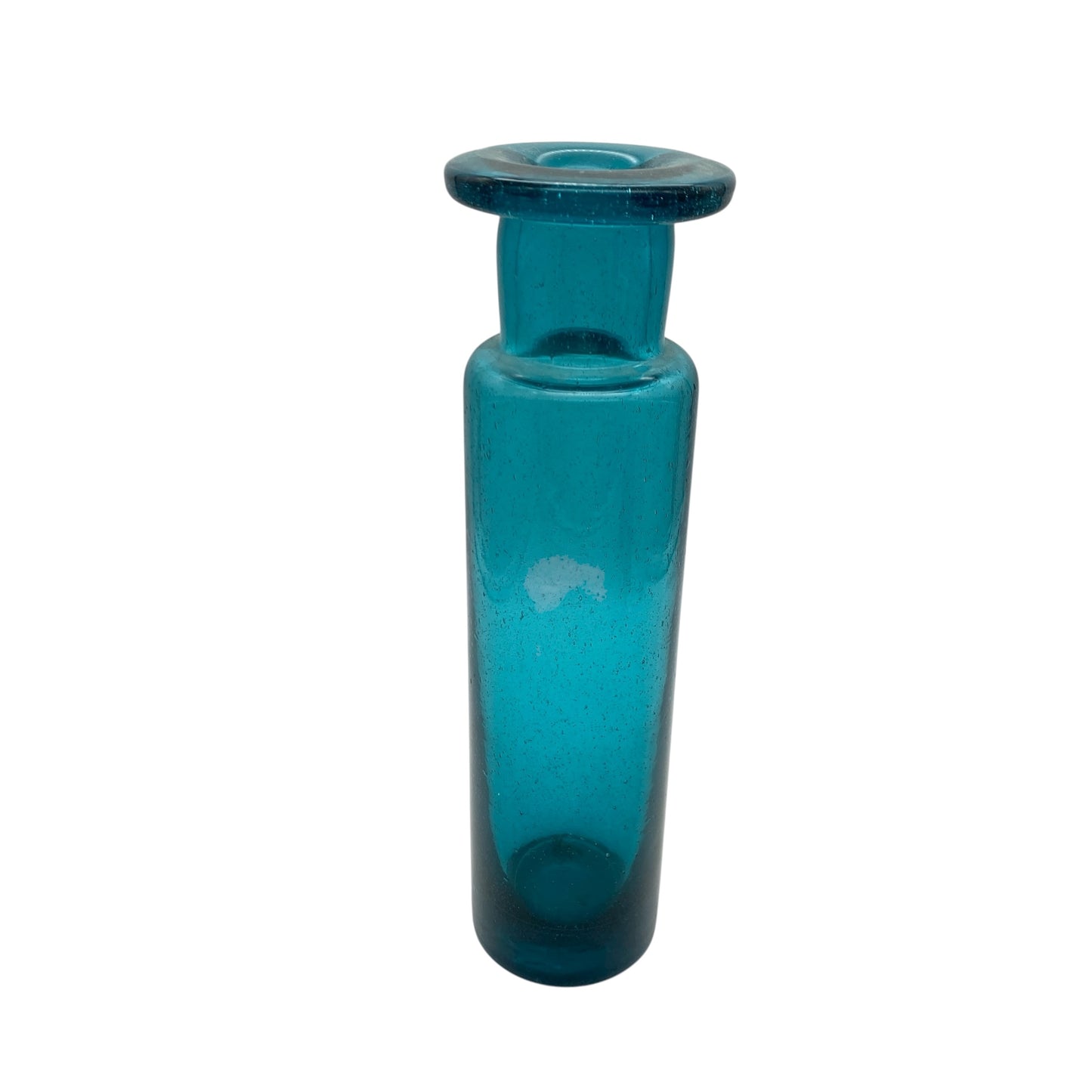 ICHENDORF Vase türkis petrol Glasvase 1960er Dekoration Mid Century Lounge